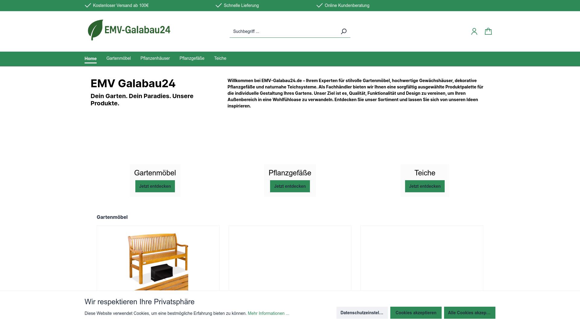 Screenshot emv-galabau24.de