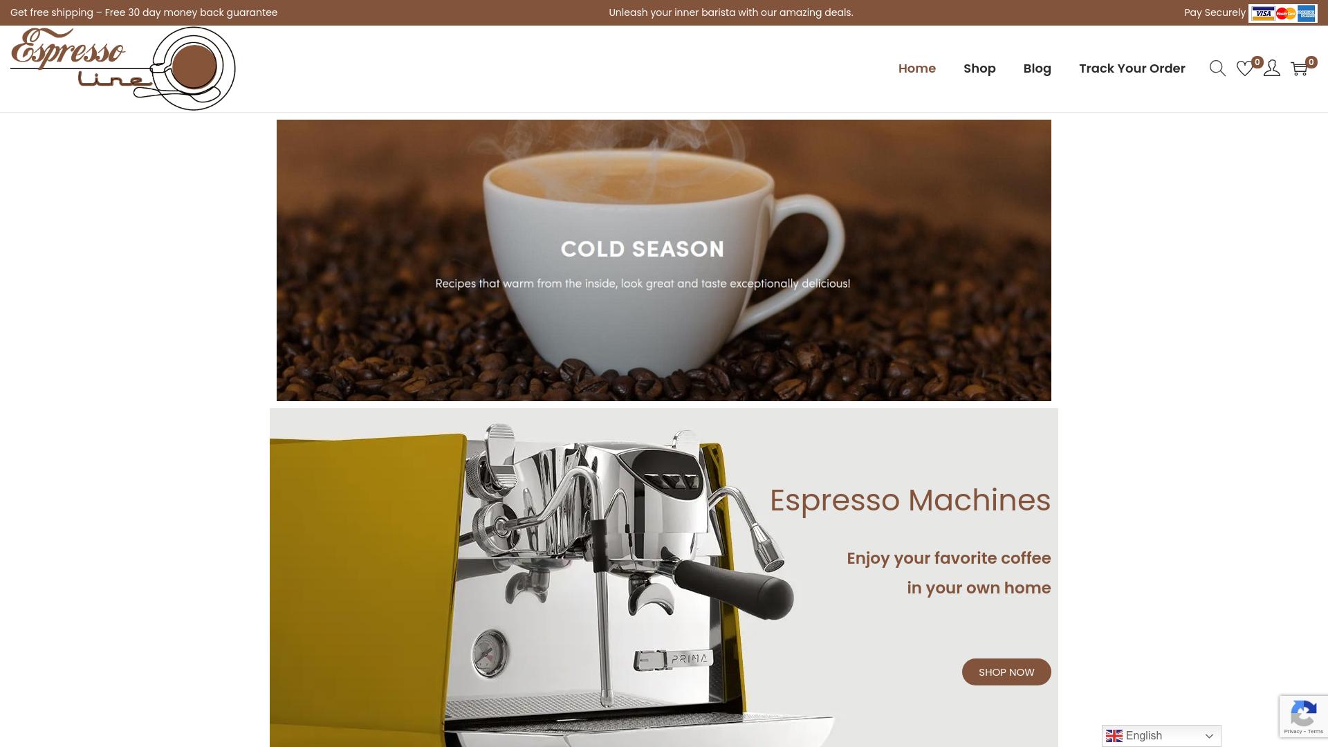Screenshot espresso-line.com