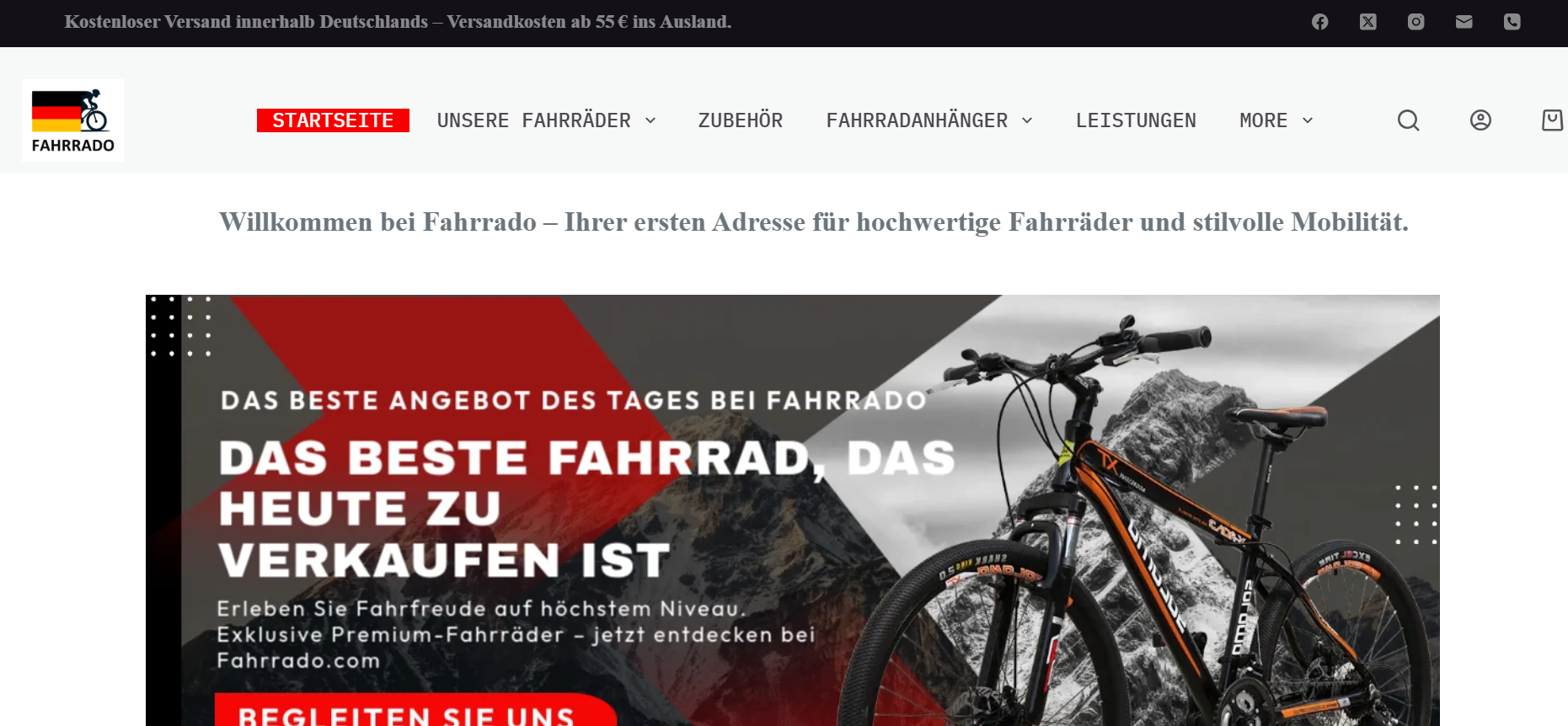 Screenshot fahrrado.com