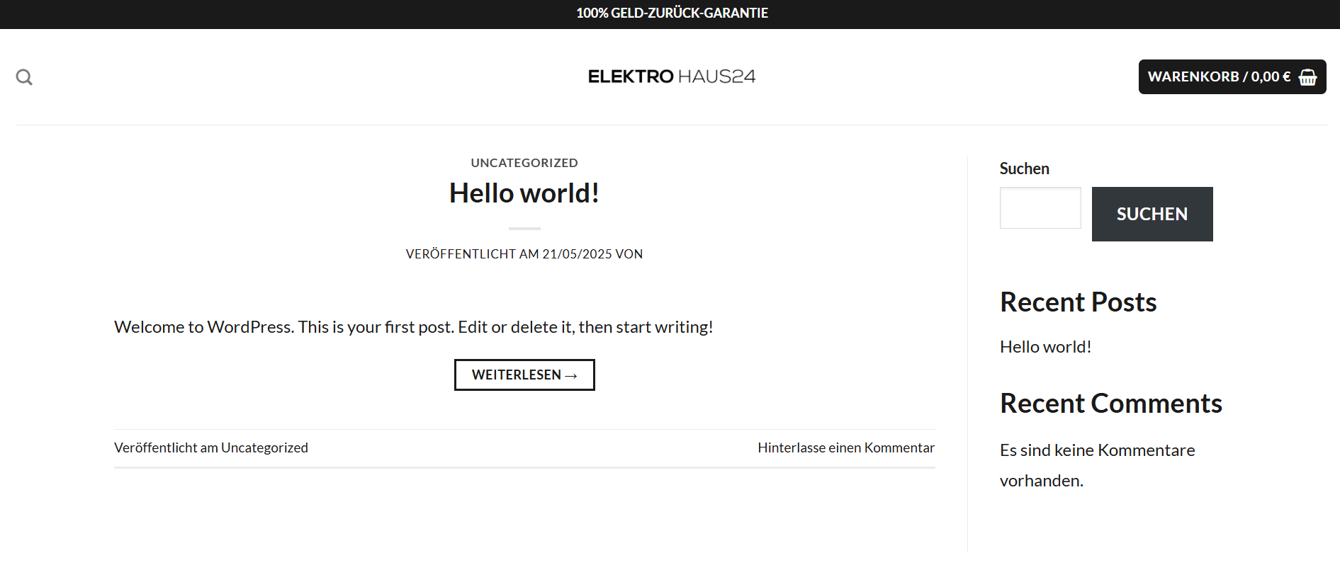 Screenshot hauselektro.shop