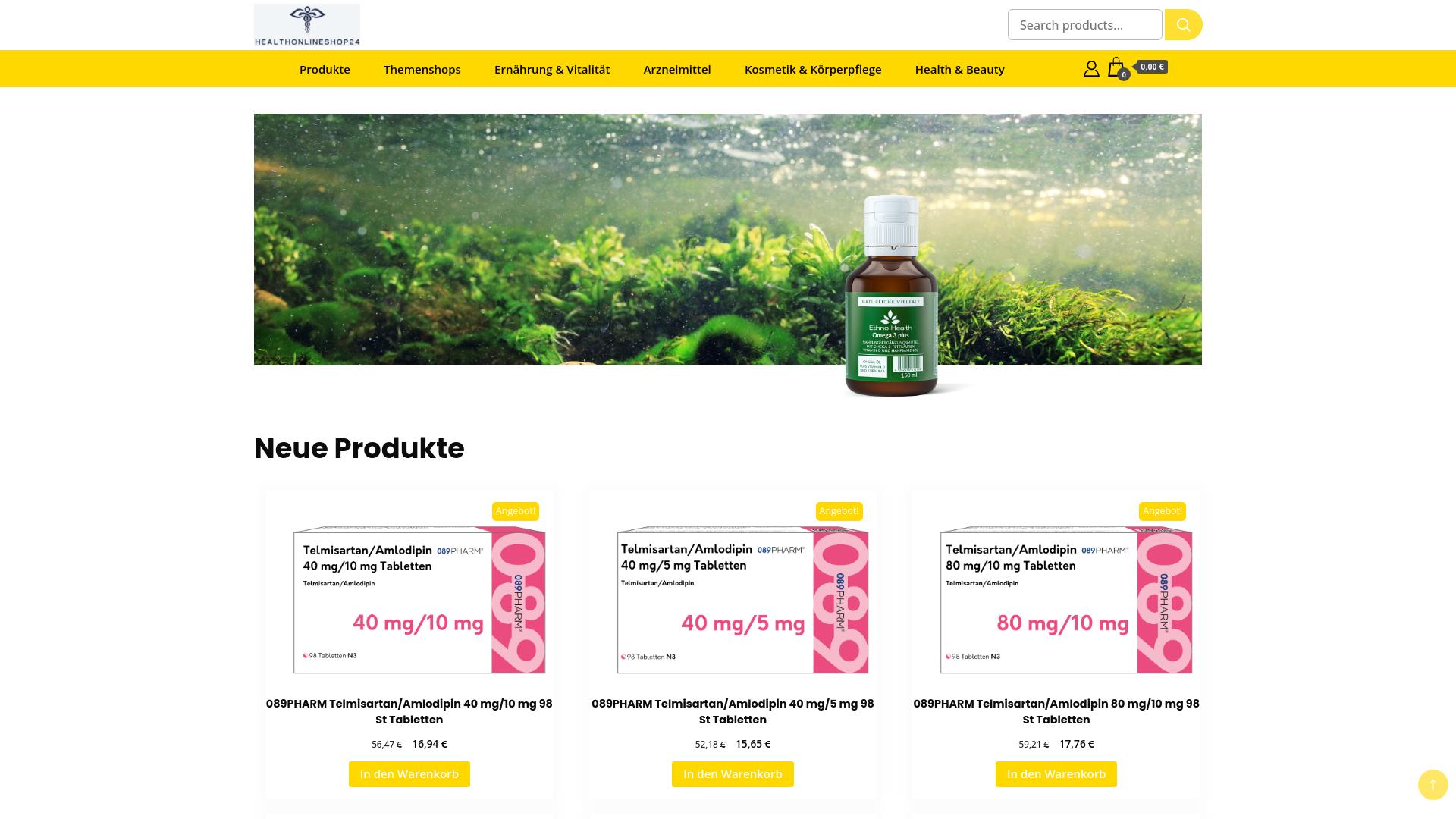Screenshot healthonlineshop24.com