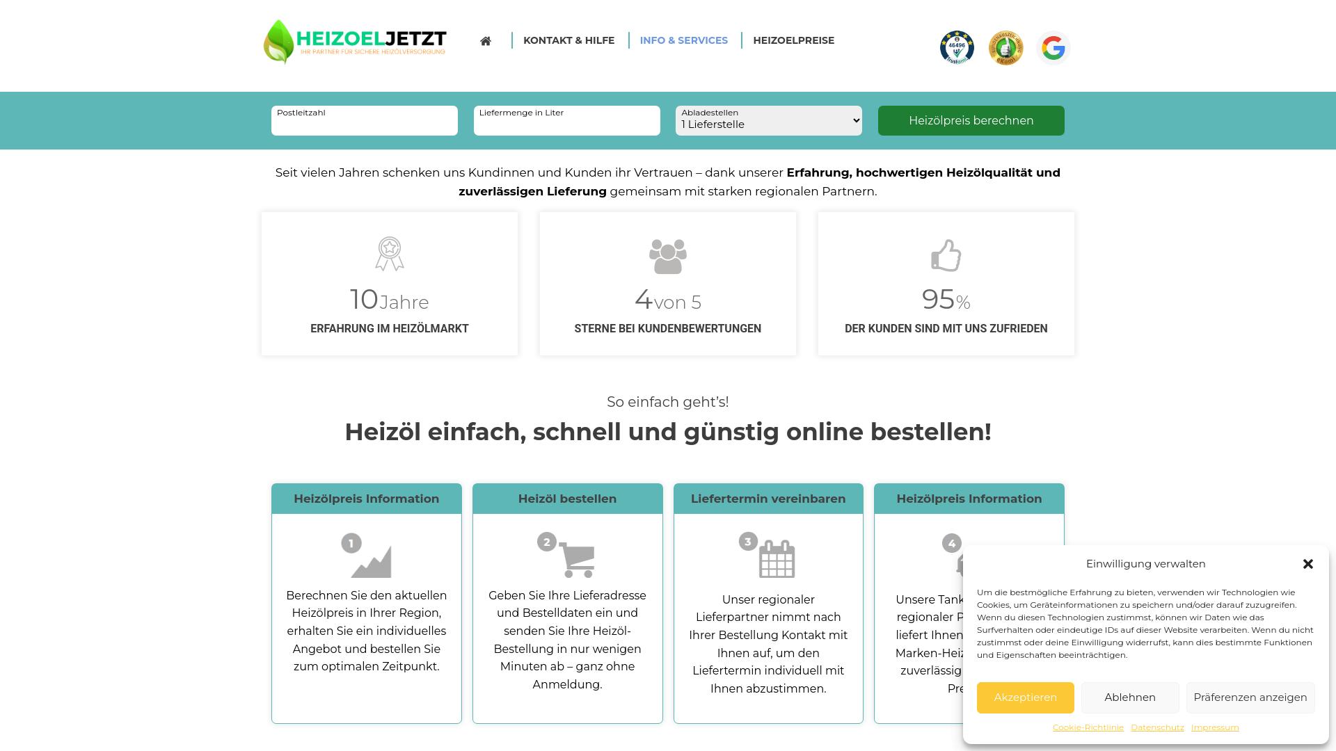 Screenshot heizoel-jetzt.de
