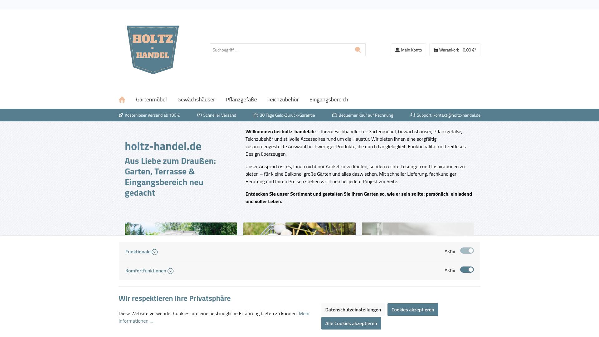 Screenshot holtz-handel.de