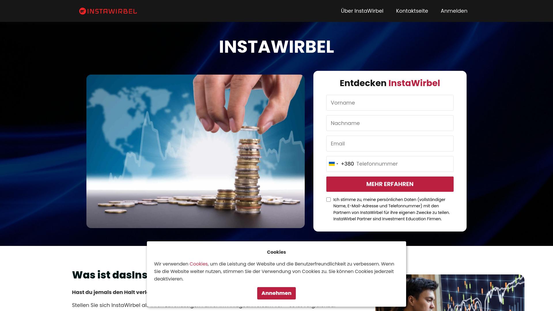 Screenshot instawirbel.de
