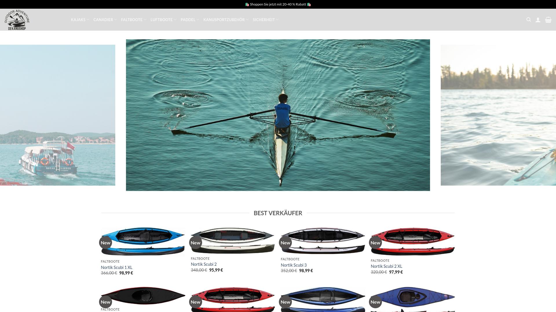 Screenshot kanuonlineshop.com