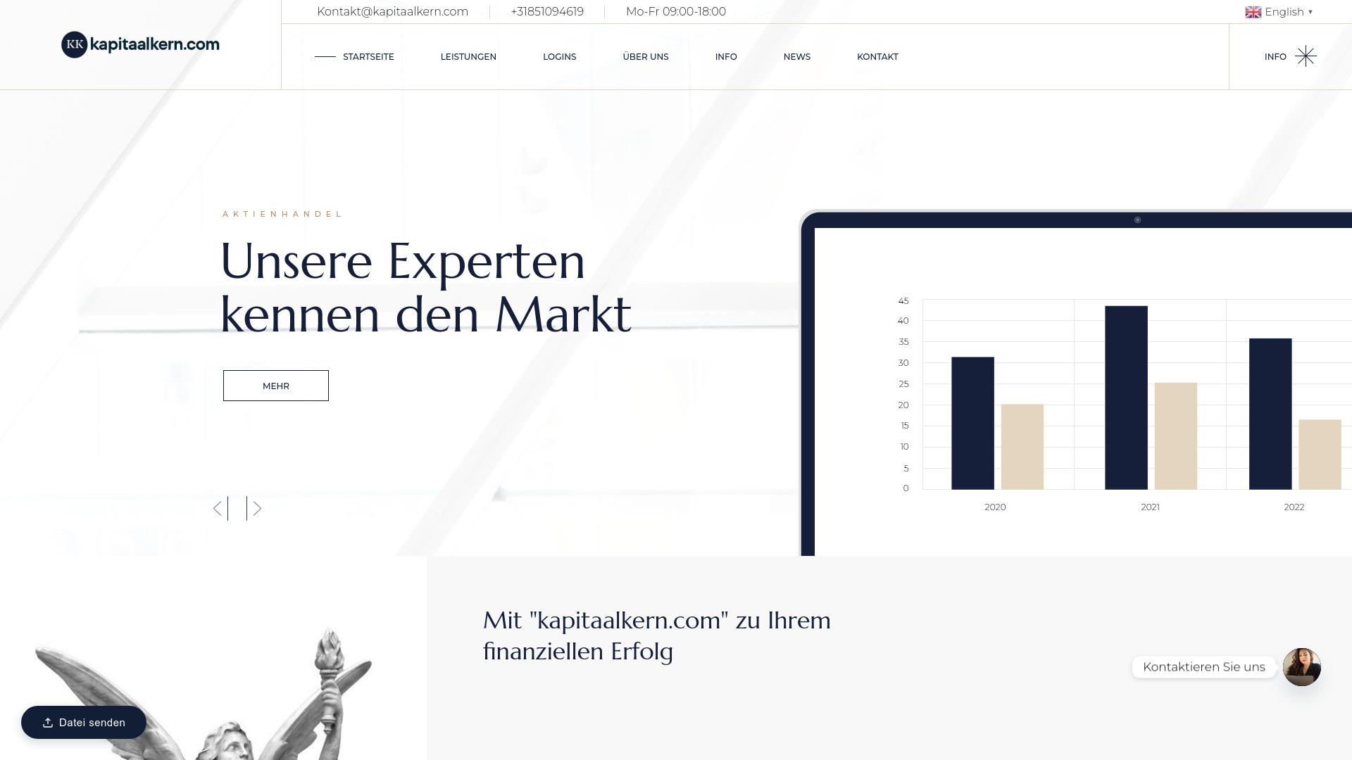 Screenshot kapitaalkern.com