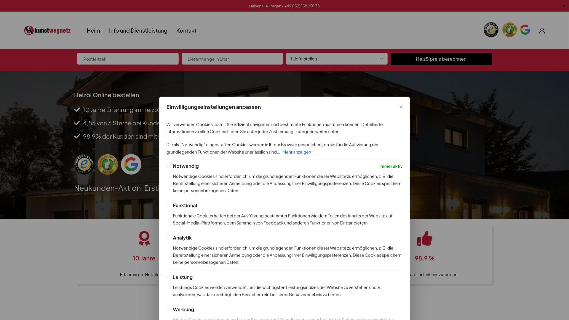 Screenshot kunstwegnetz.de