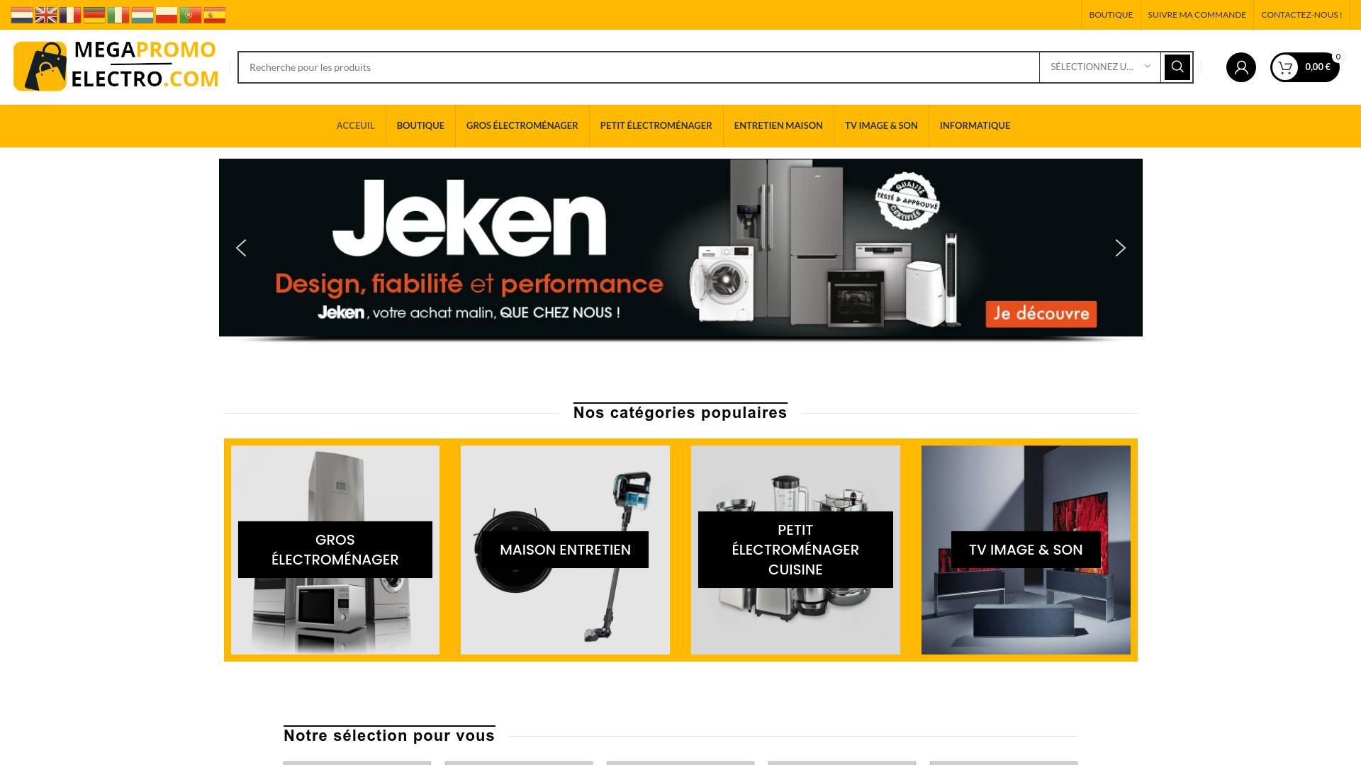 Screenshot megapromo-electro.com