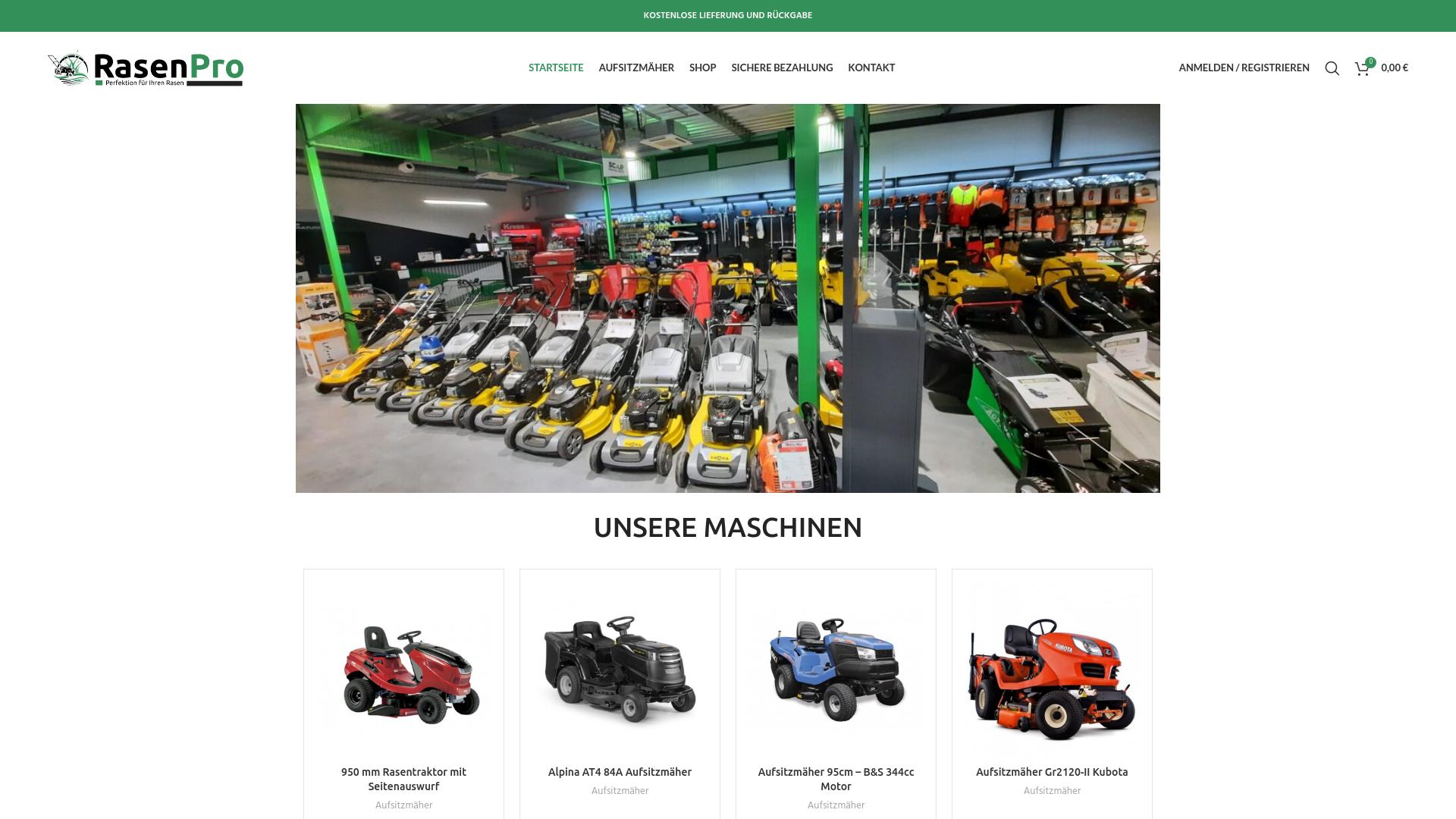 Screenshot rasenpro.com