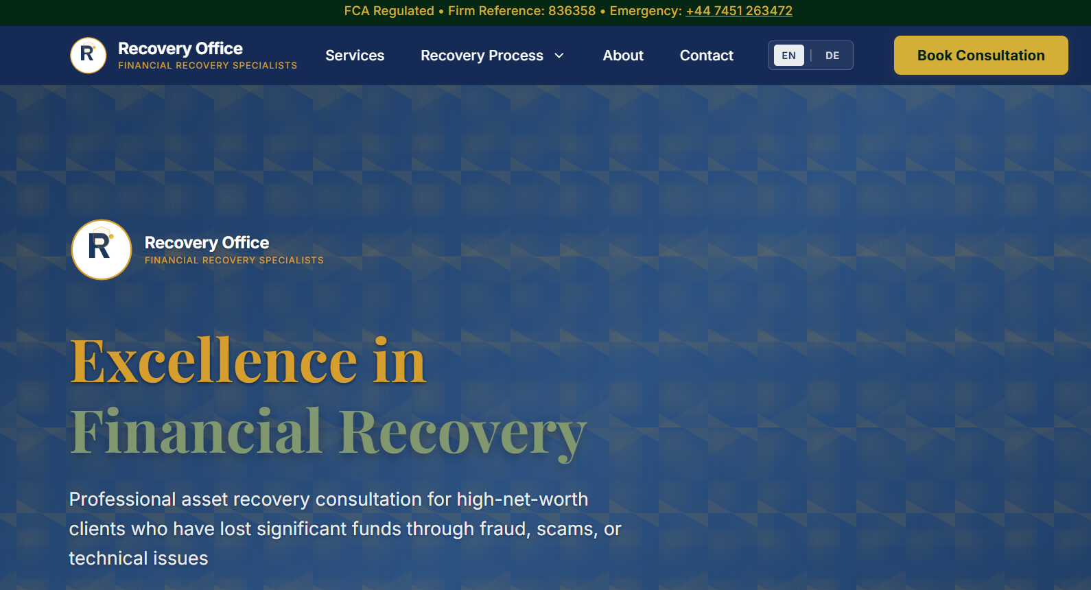 Screenshot recovery-office.com