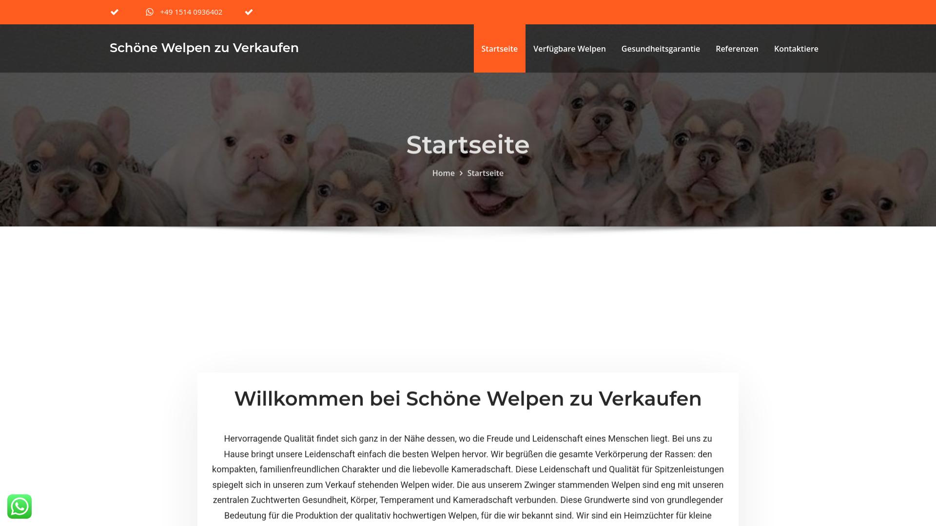 Screenshot schonewelpenzuverkaufen.de