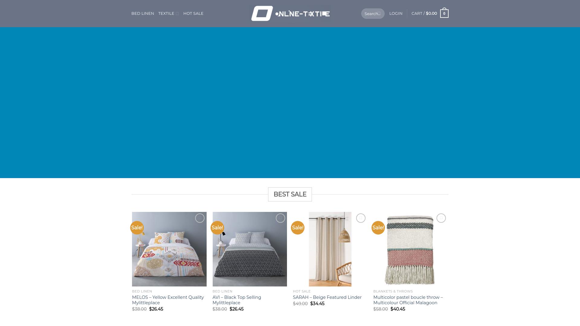 Screenshot shoponlinetextile.com