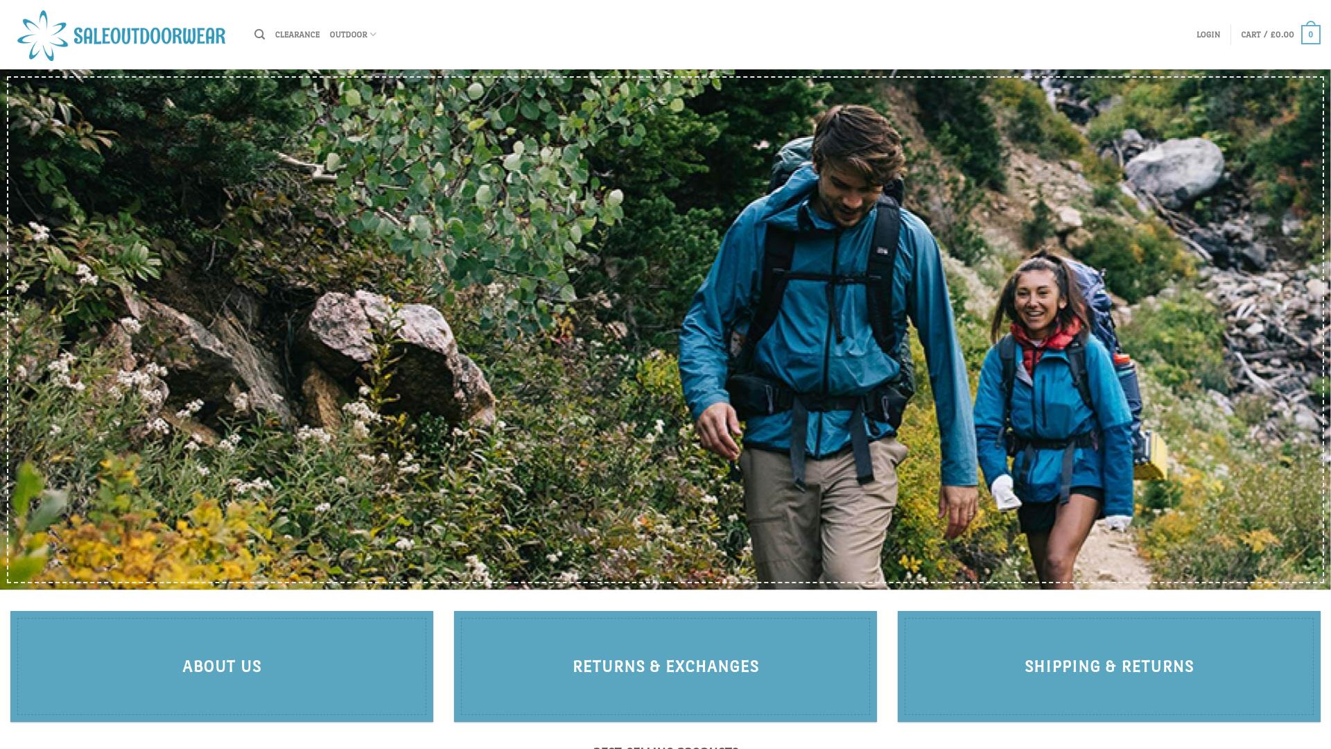 Screenshot shopoutdoorwears.com