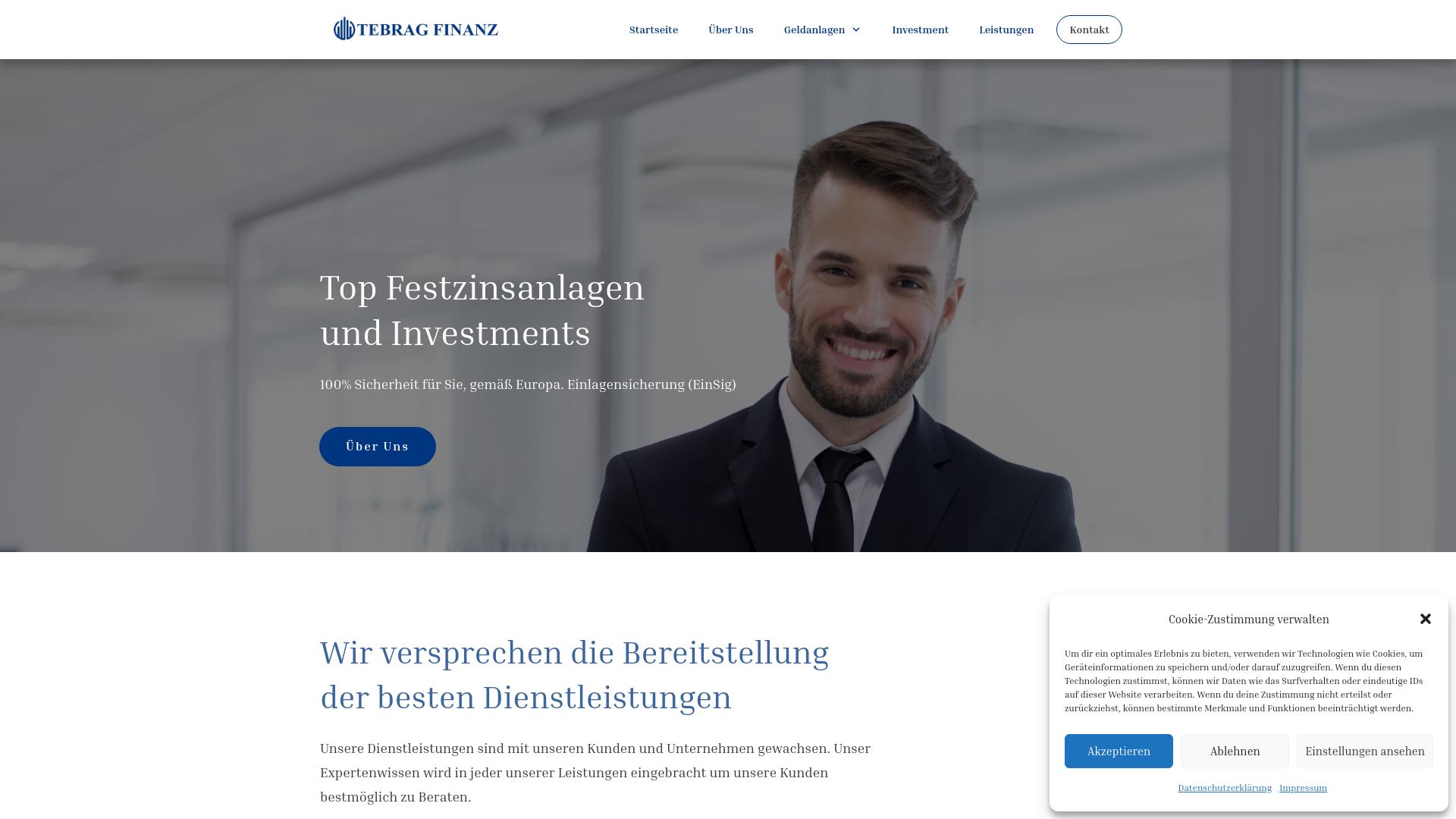 Screenshot tebragfinanz.com