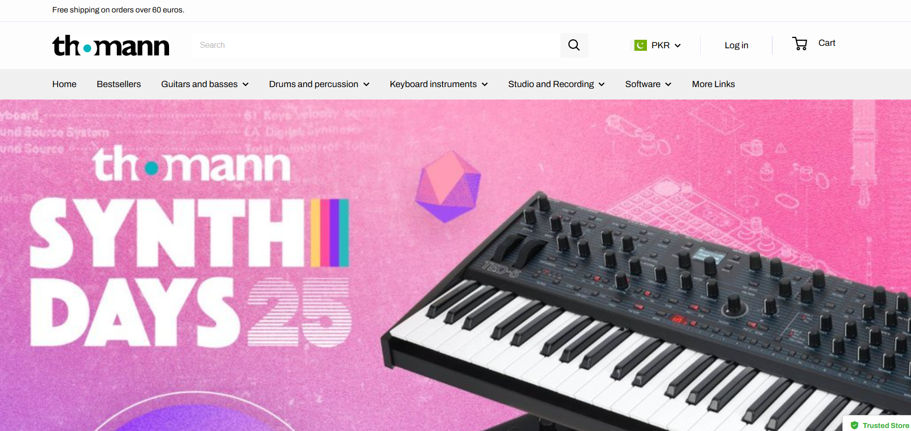 Screenshot thomann.za.com