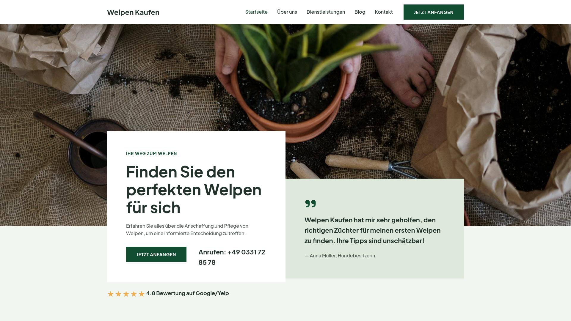 Screenshot welpenkaufen.at