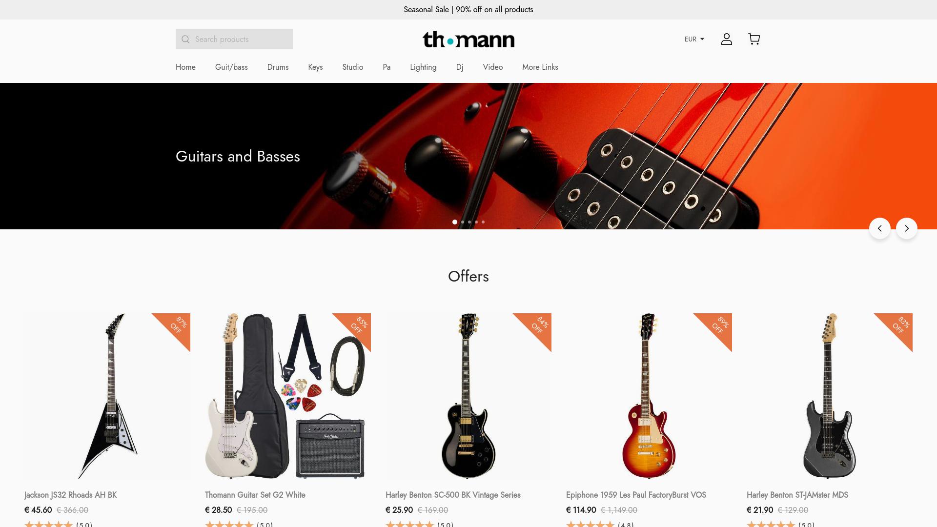 Screenshot xlthomannmusic.shop