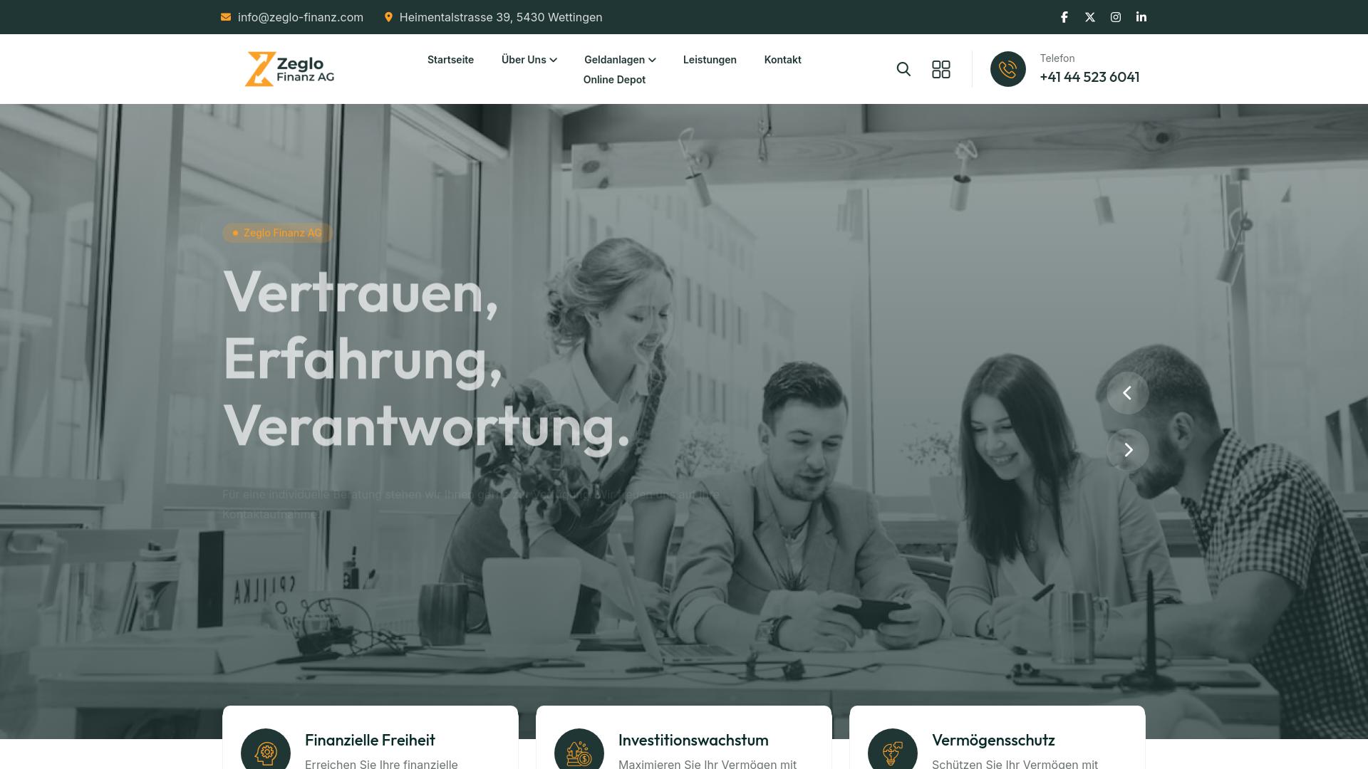Screenshot zeglo-finanz.com