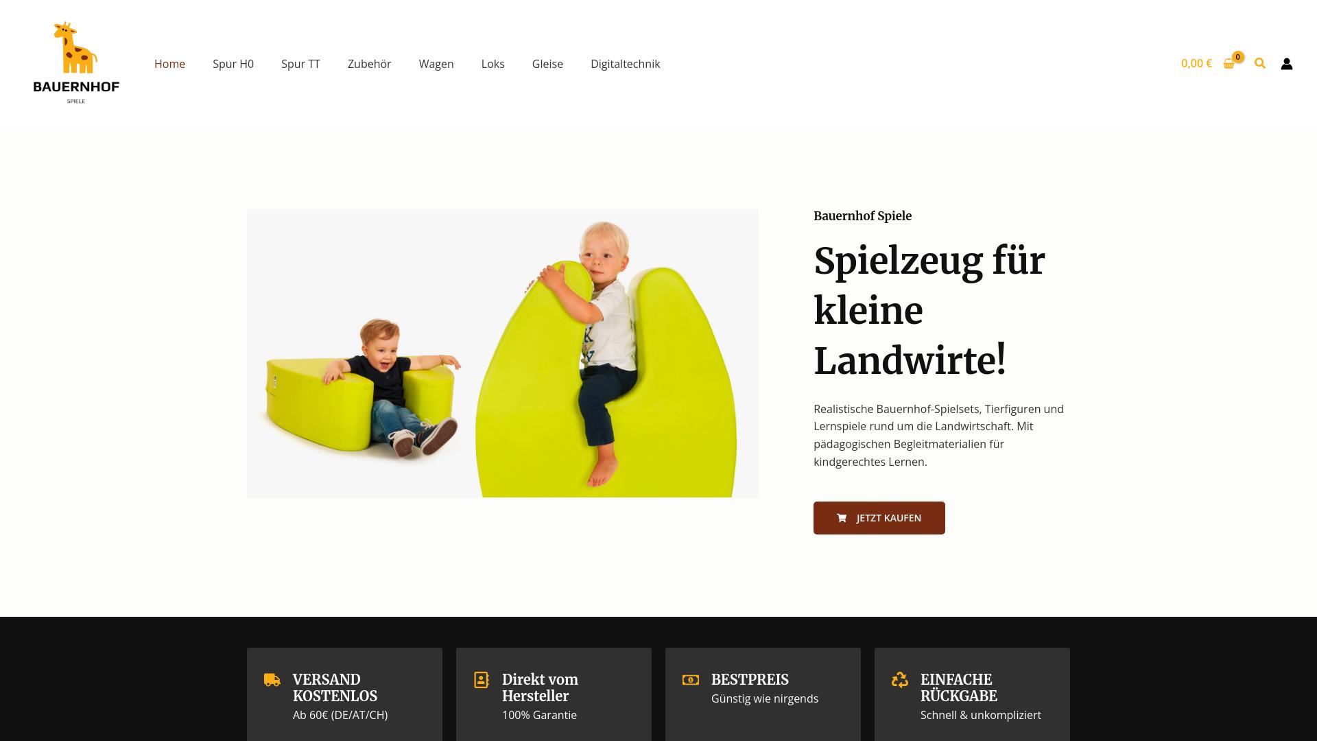 Screenshot bauernhofspiele.com