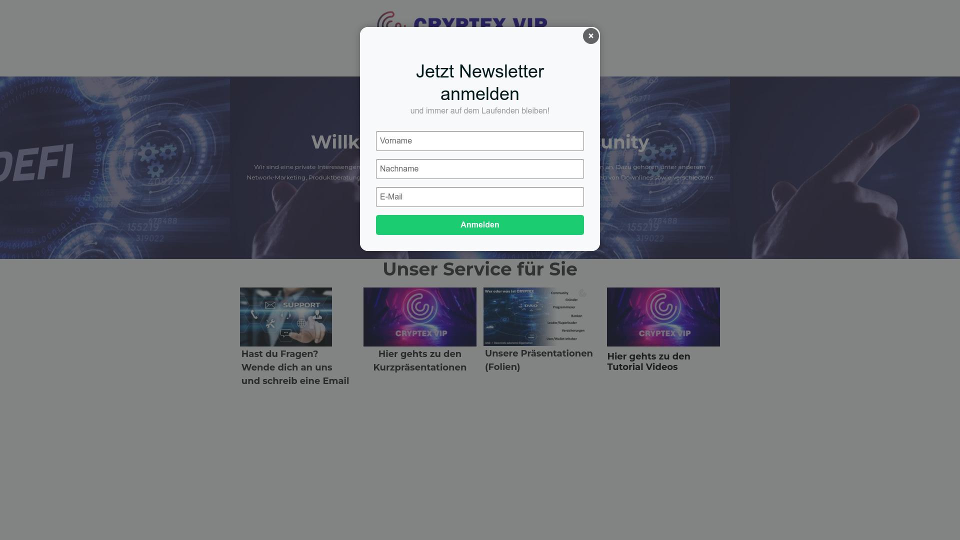 Screenshot cryptex-vip.com