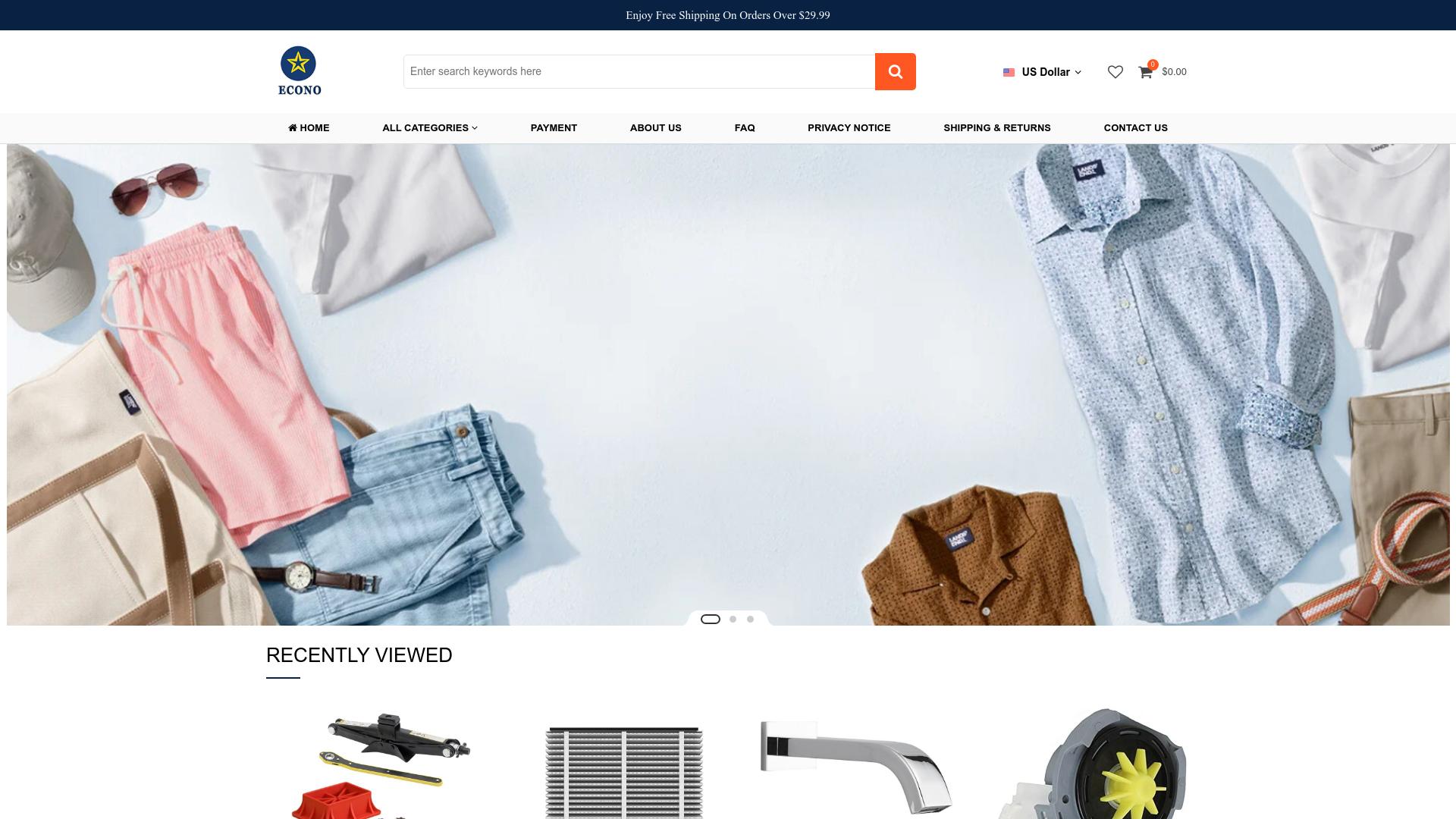 Screenshot econoessencemart.com