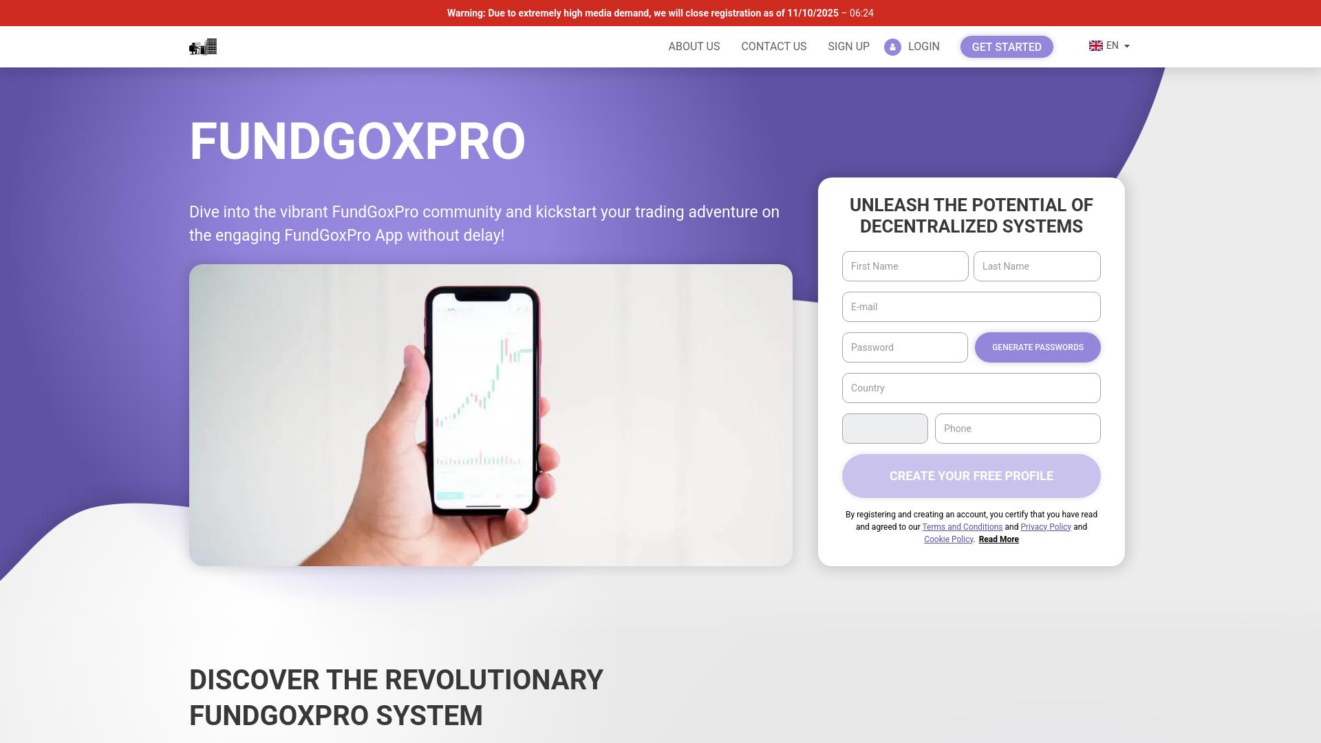 Screenshot fundgoxprosolution.com
