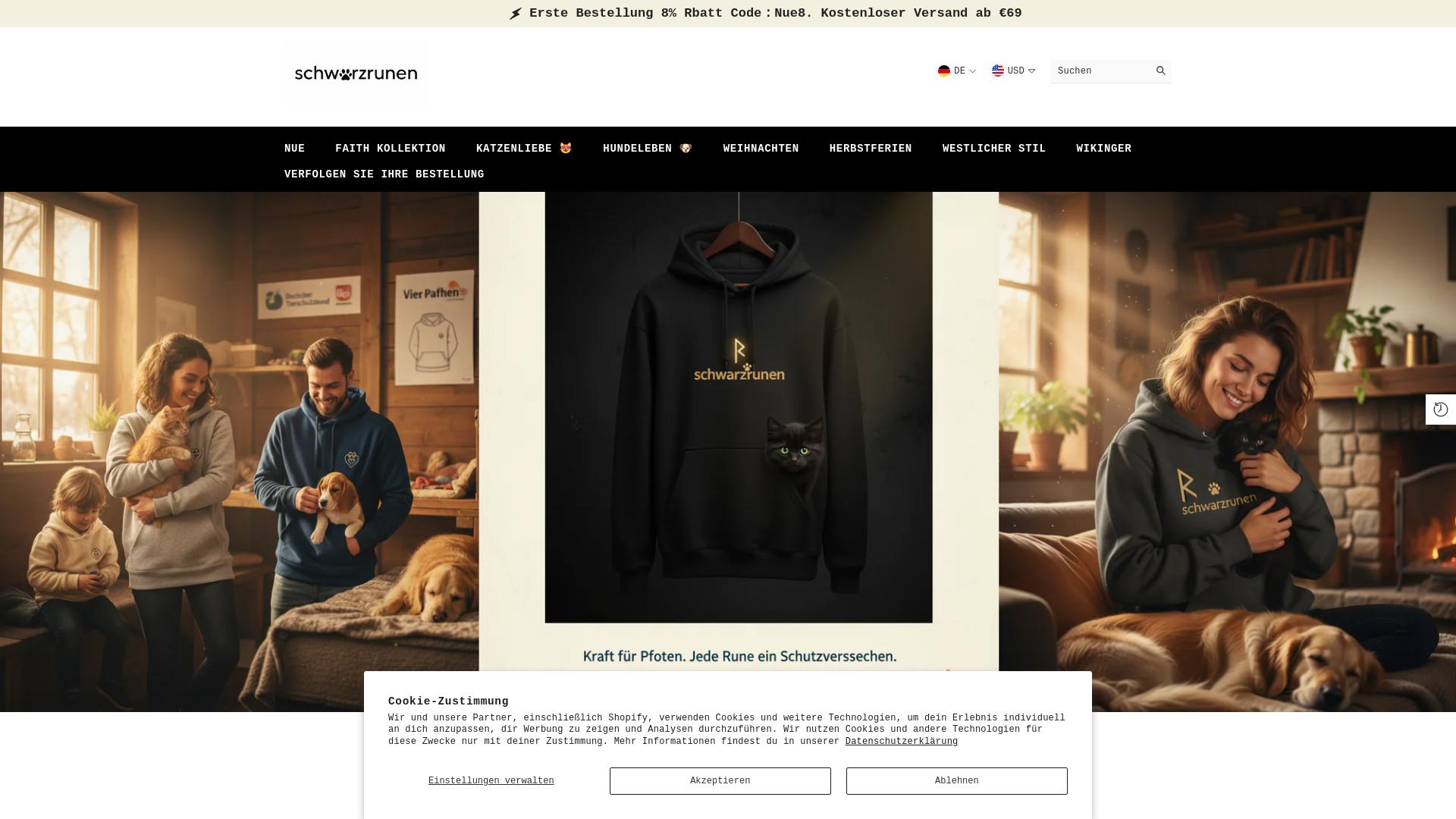 Screenshot schwarzrunen.de