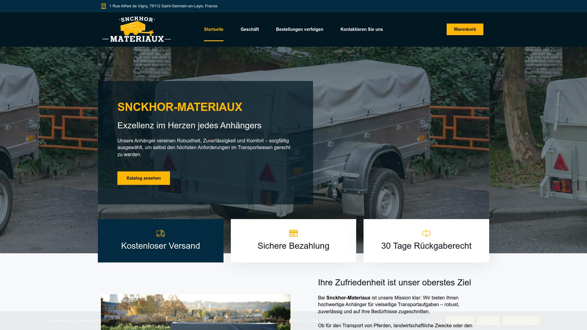 Screenshot snckhor-materiaux.com