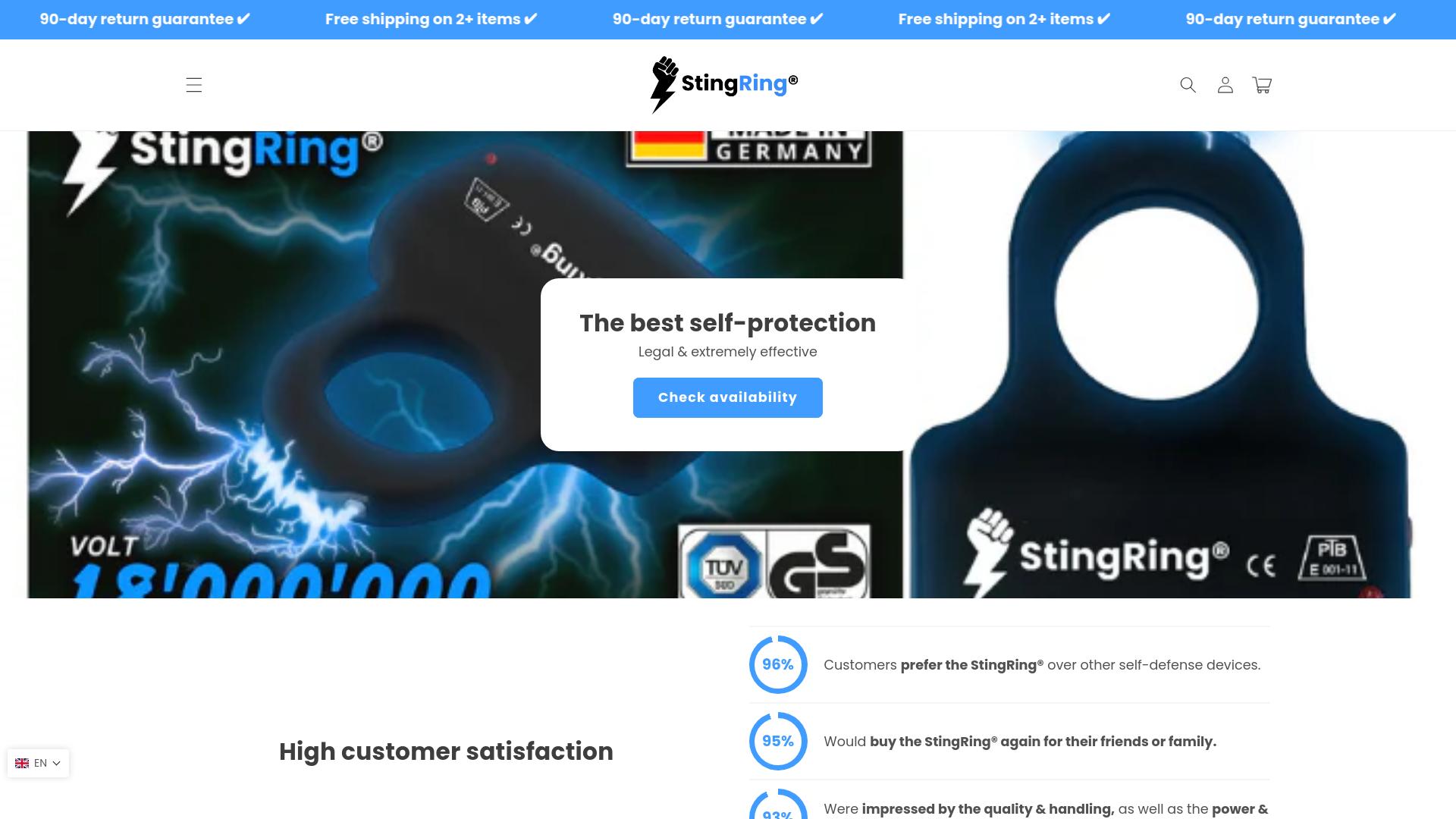 Screenshot sting-ring.de