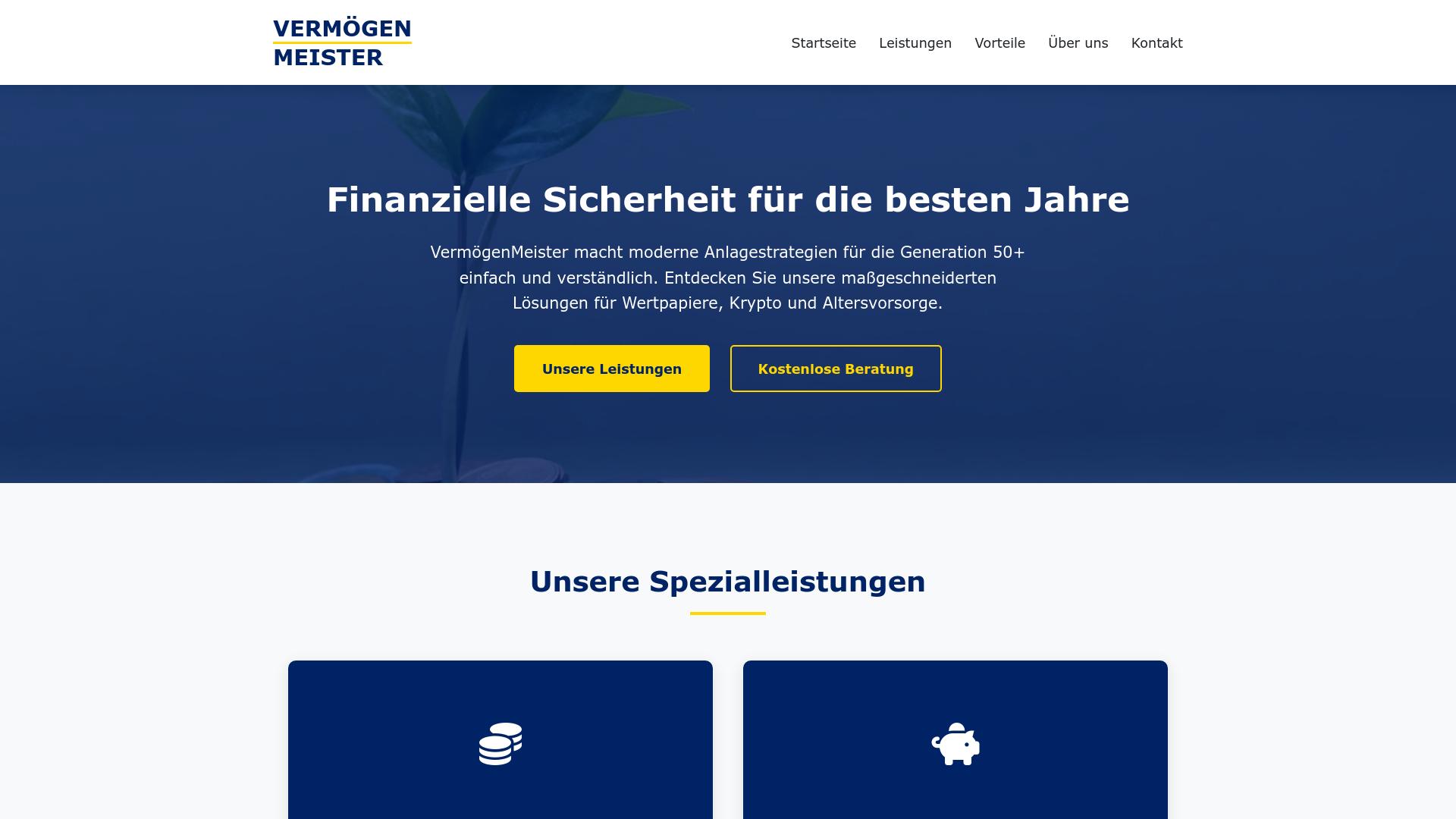 Screenshot vermoegenmeister.de