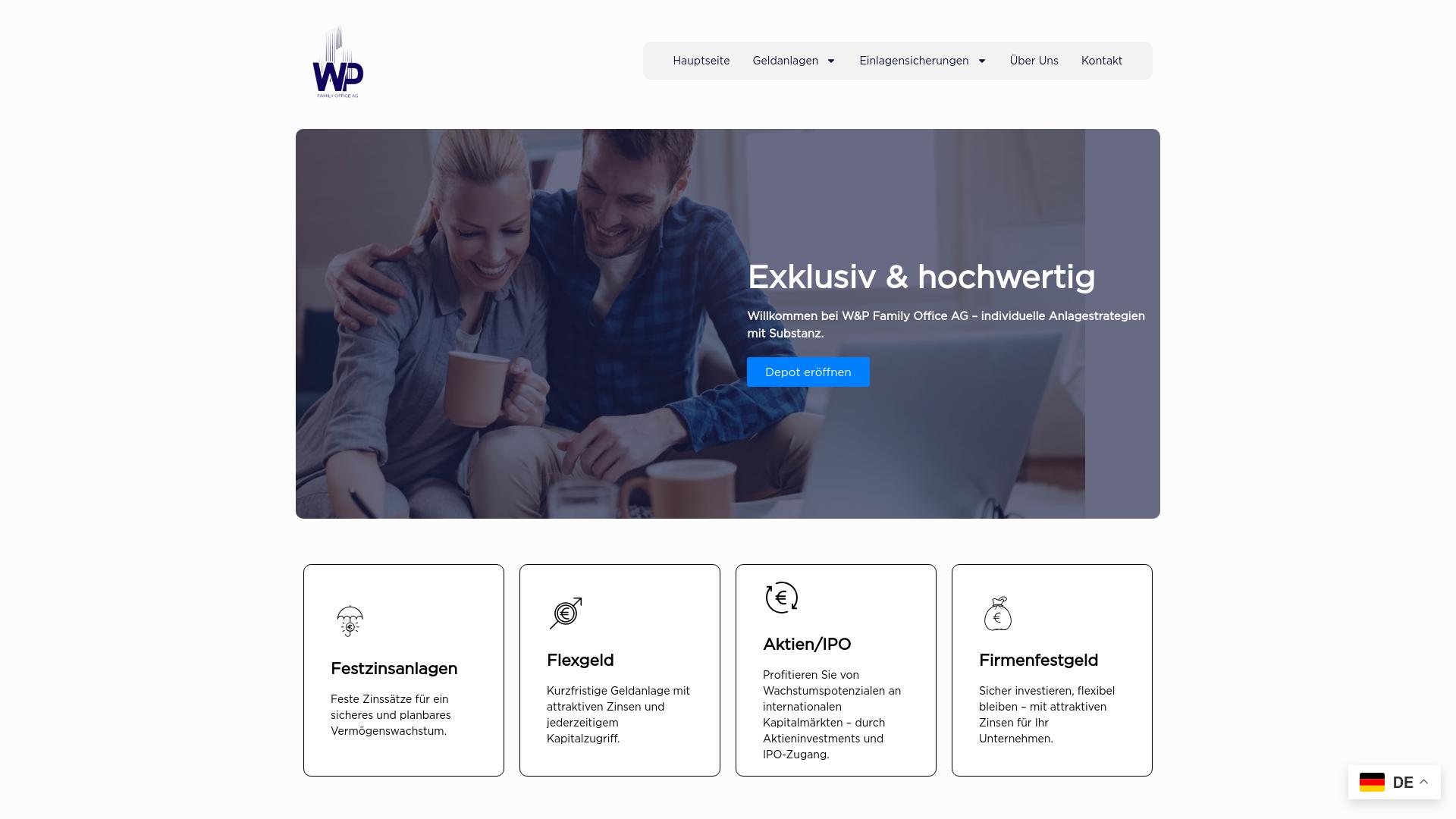 Screenshot wp-invest.ch