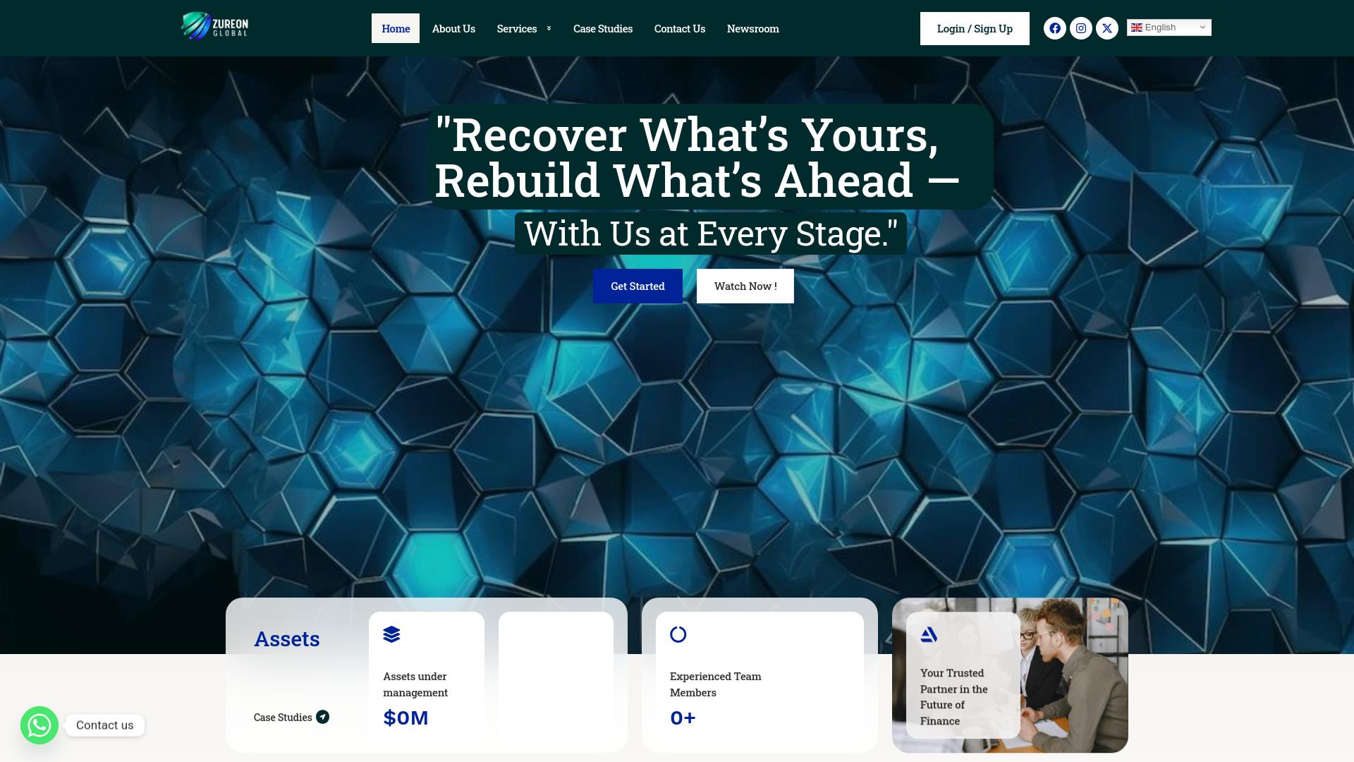 Screenshot zureonglobal.com