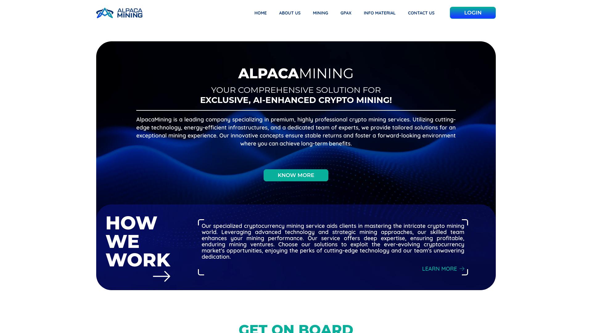 Screenshot alpacamining.com