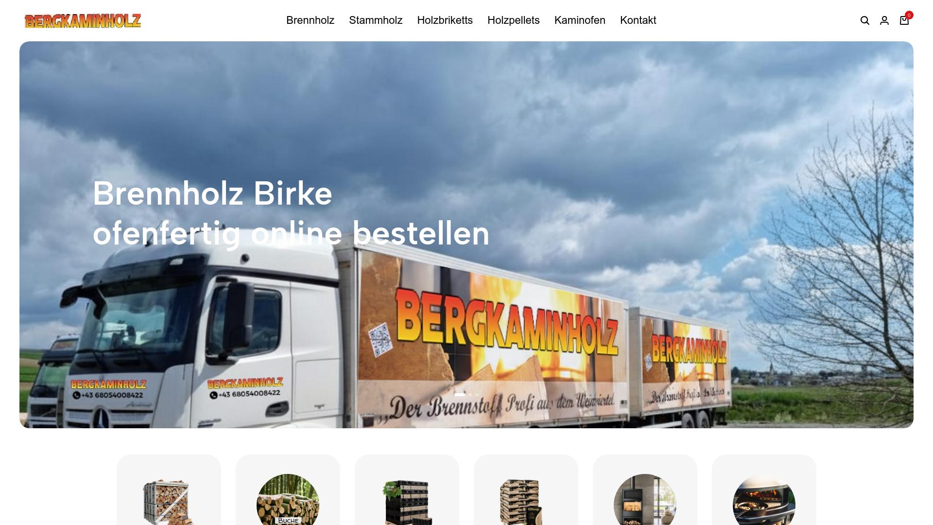 Screenshot bergkaminholz.at