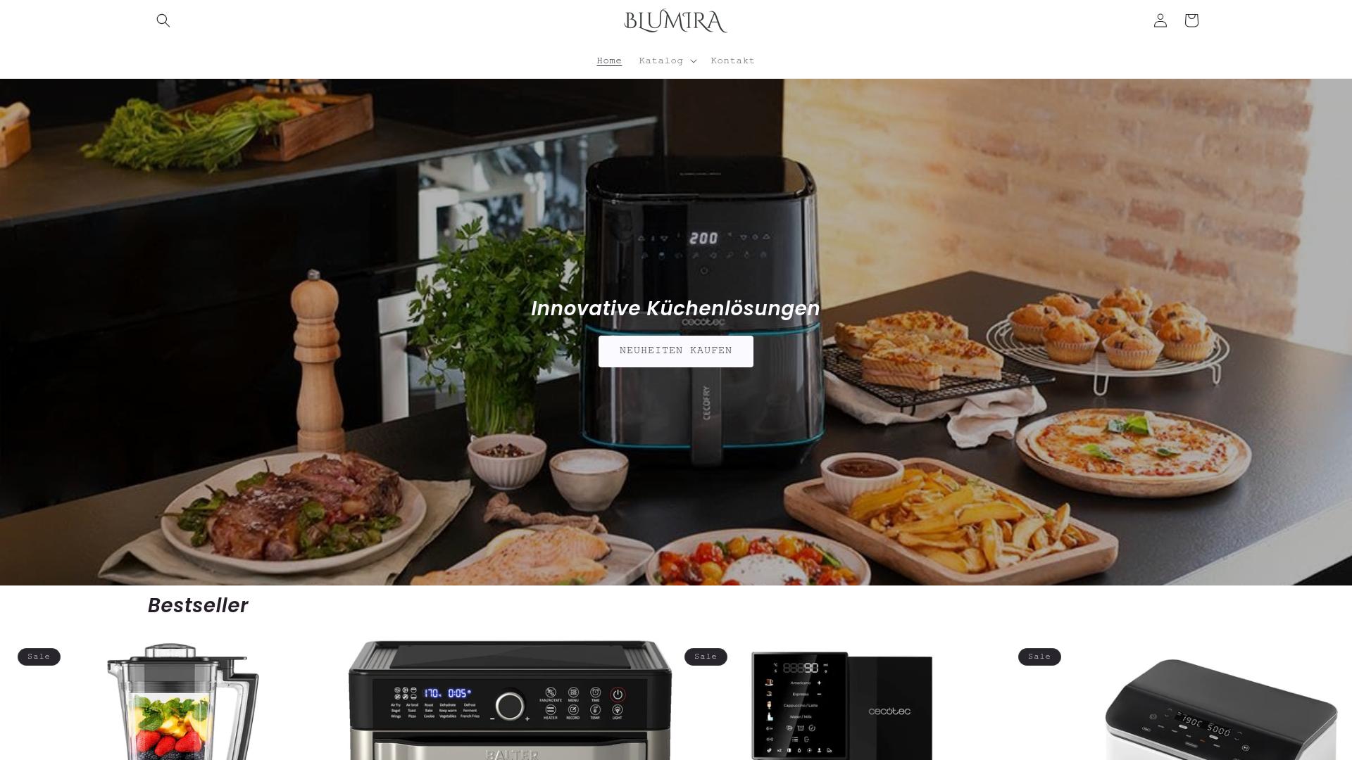 Screenshot blumira.shop