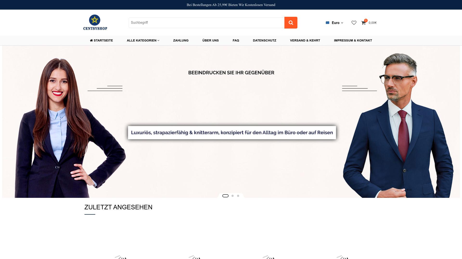 Screenshot centsyshop.com