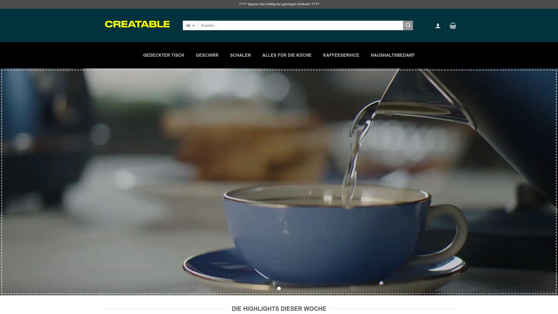 Screenshot creatableshop.com