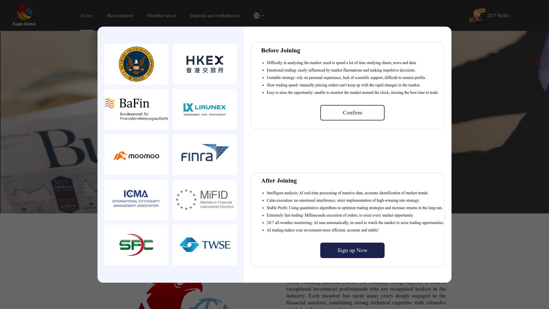 Screenshot eaglegloballp.com