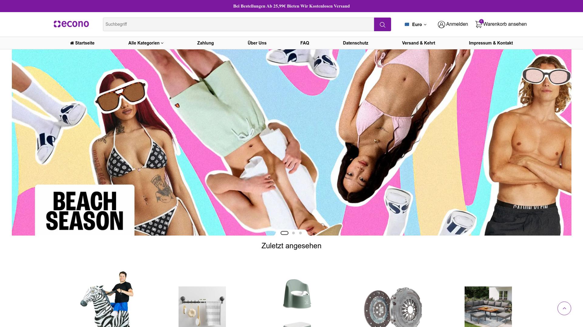 Screenshot econoechomart.com