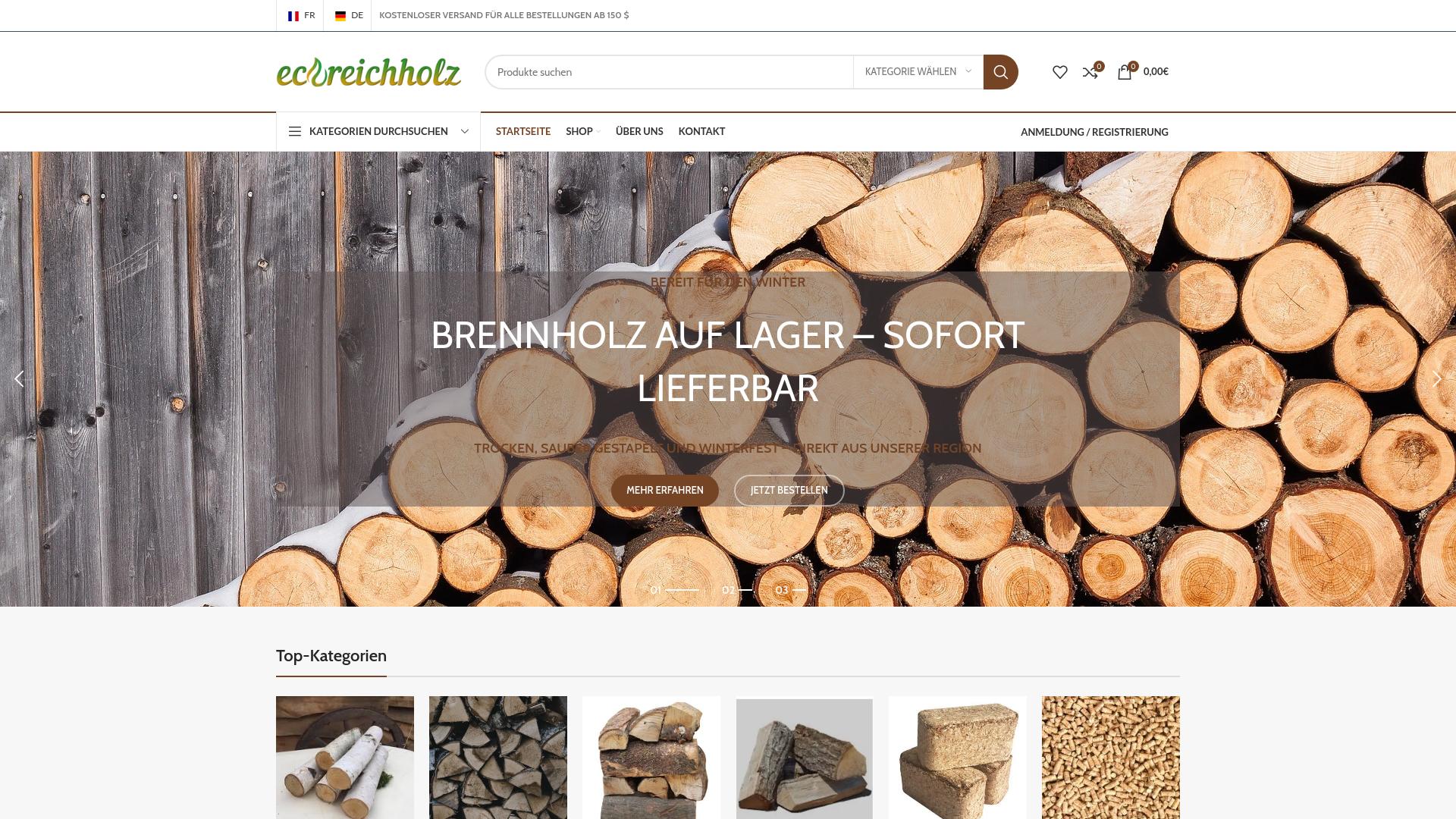 Screenshot ecoreichholz.com