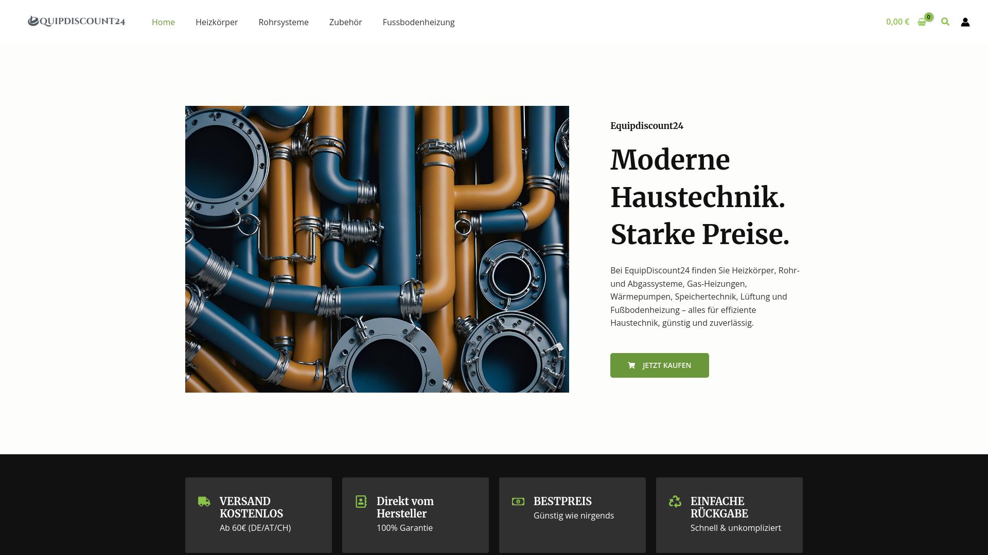 Screenshot equipdiscount24.com