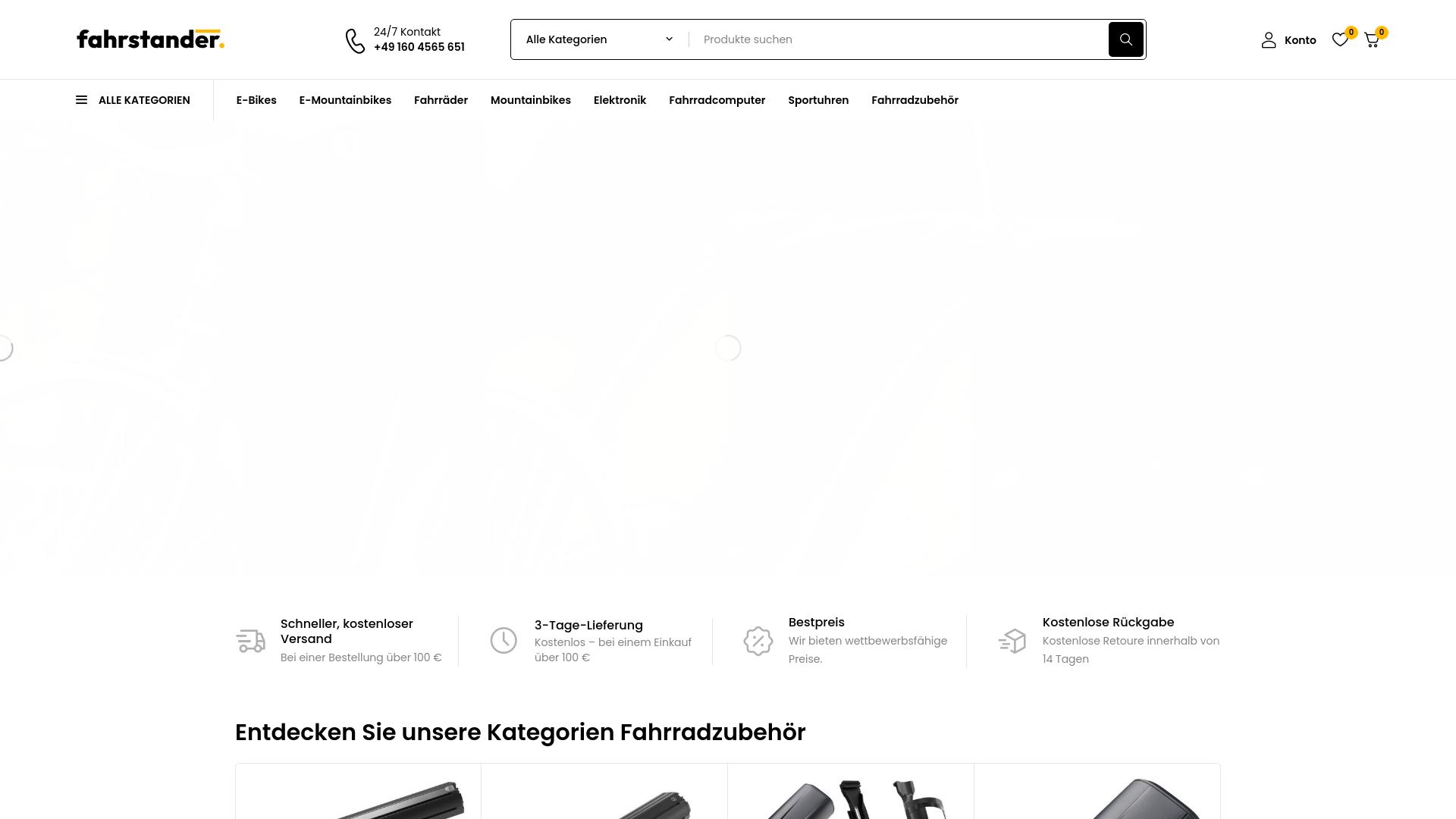 Screenshot fahrstander.com