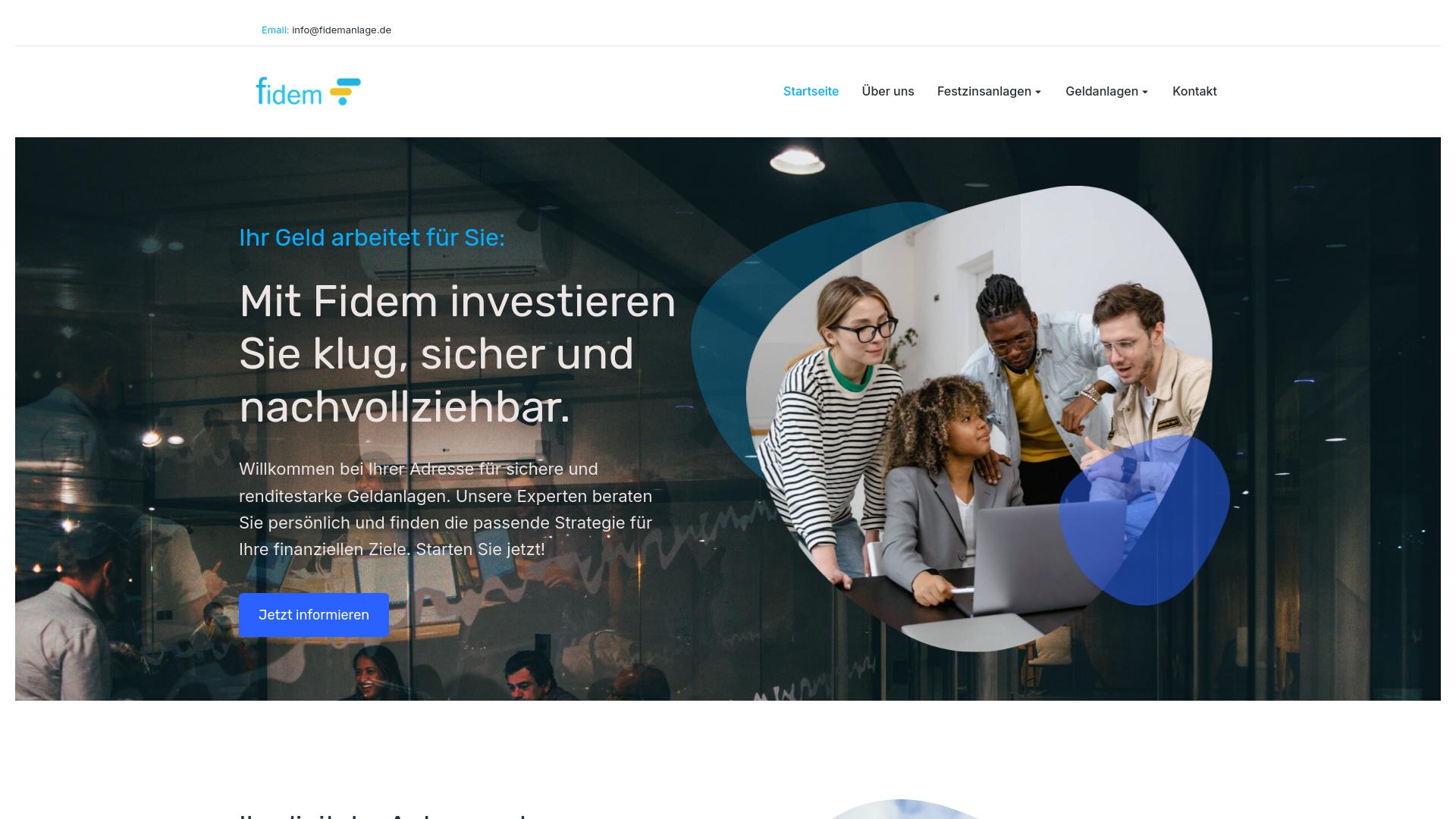 Screenshot fidemanlage.de