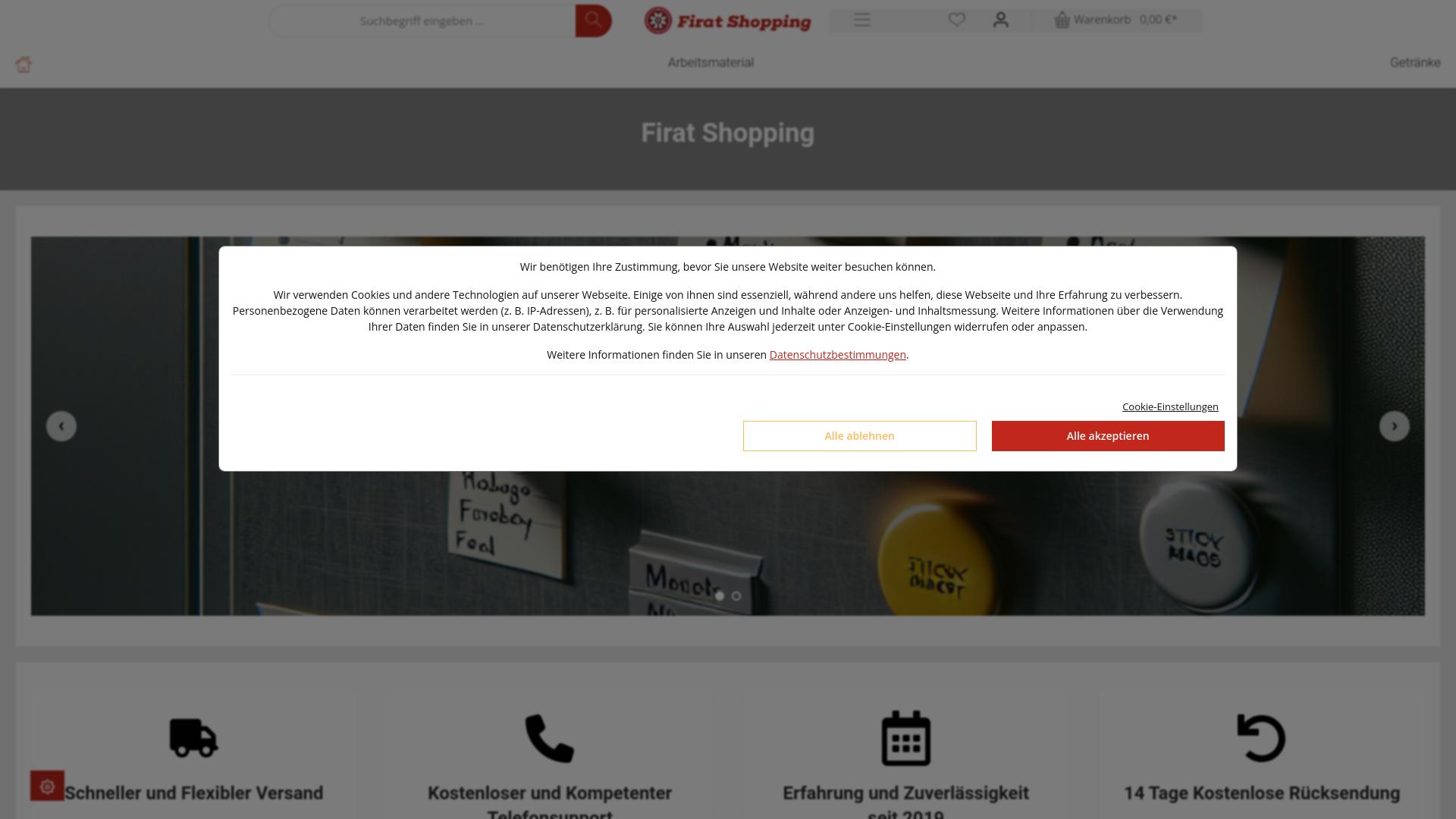 Screenshot firat-shopping.de