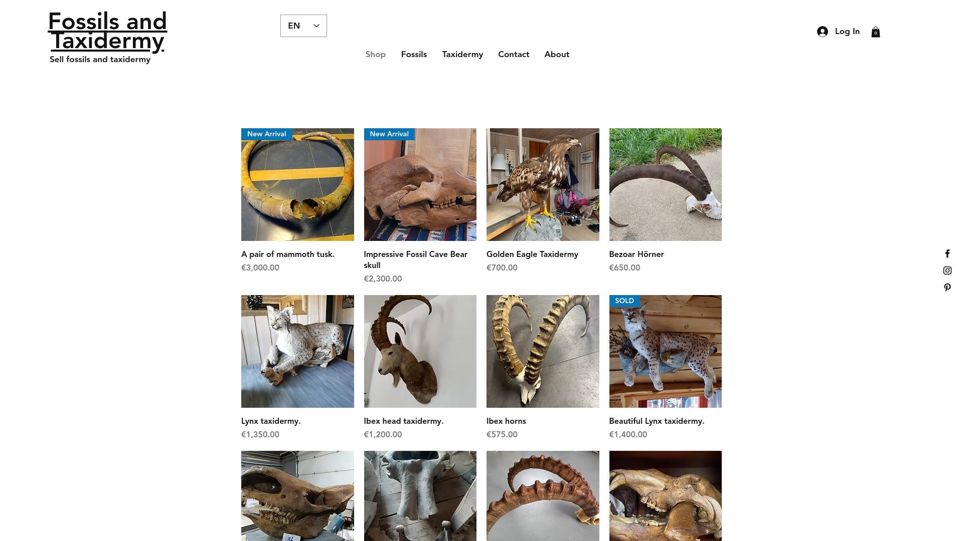 Screenshot fossilupra.com