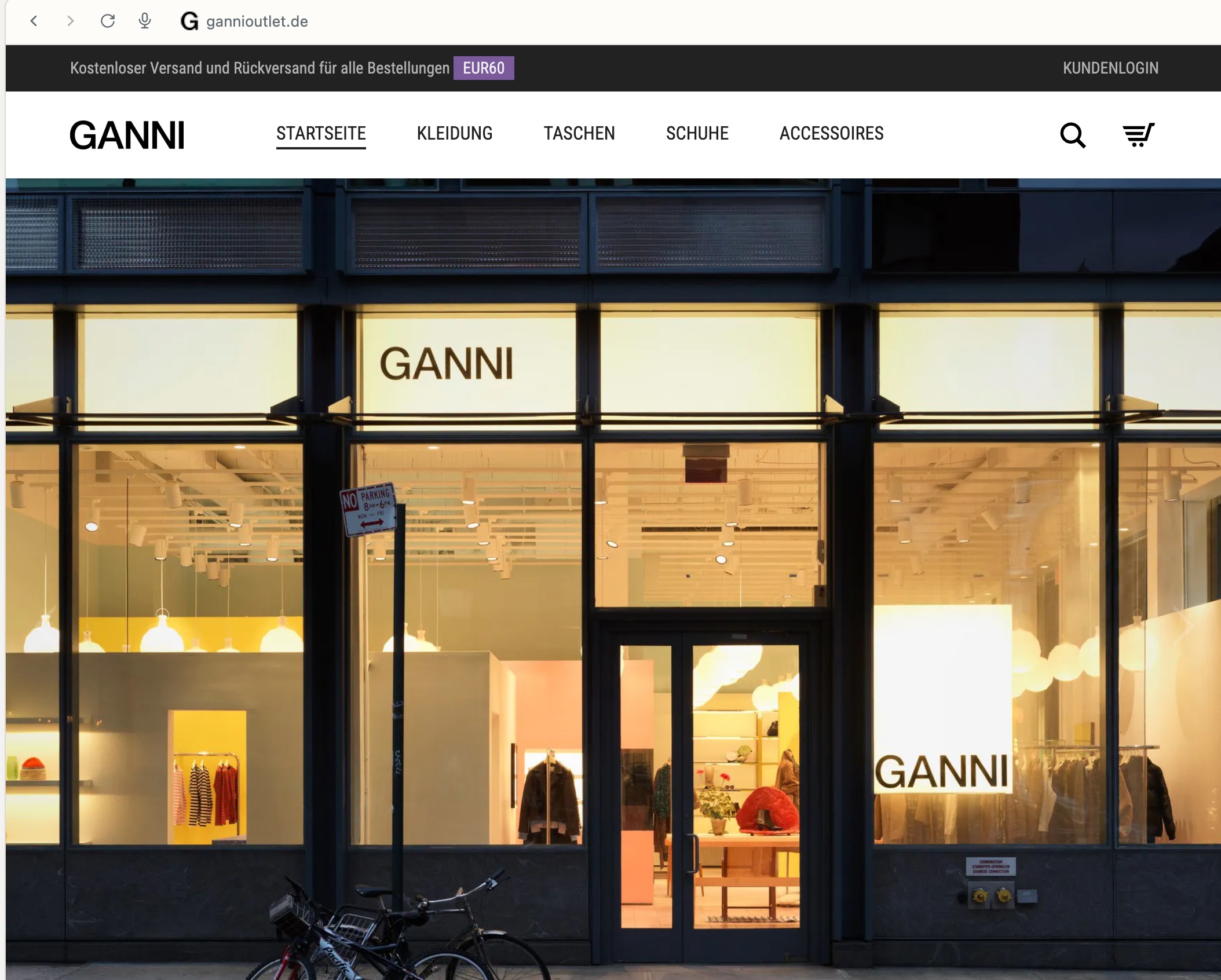 Screenshot gannioutlet.de