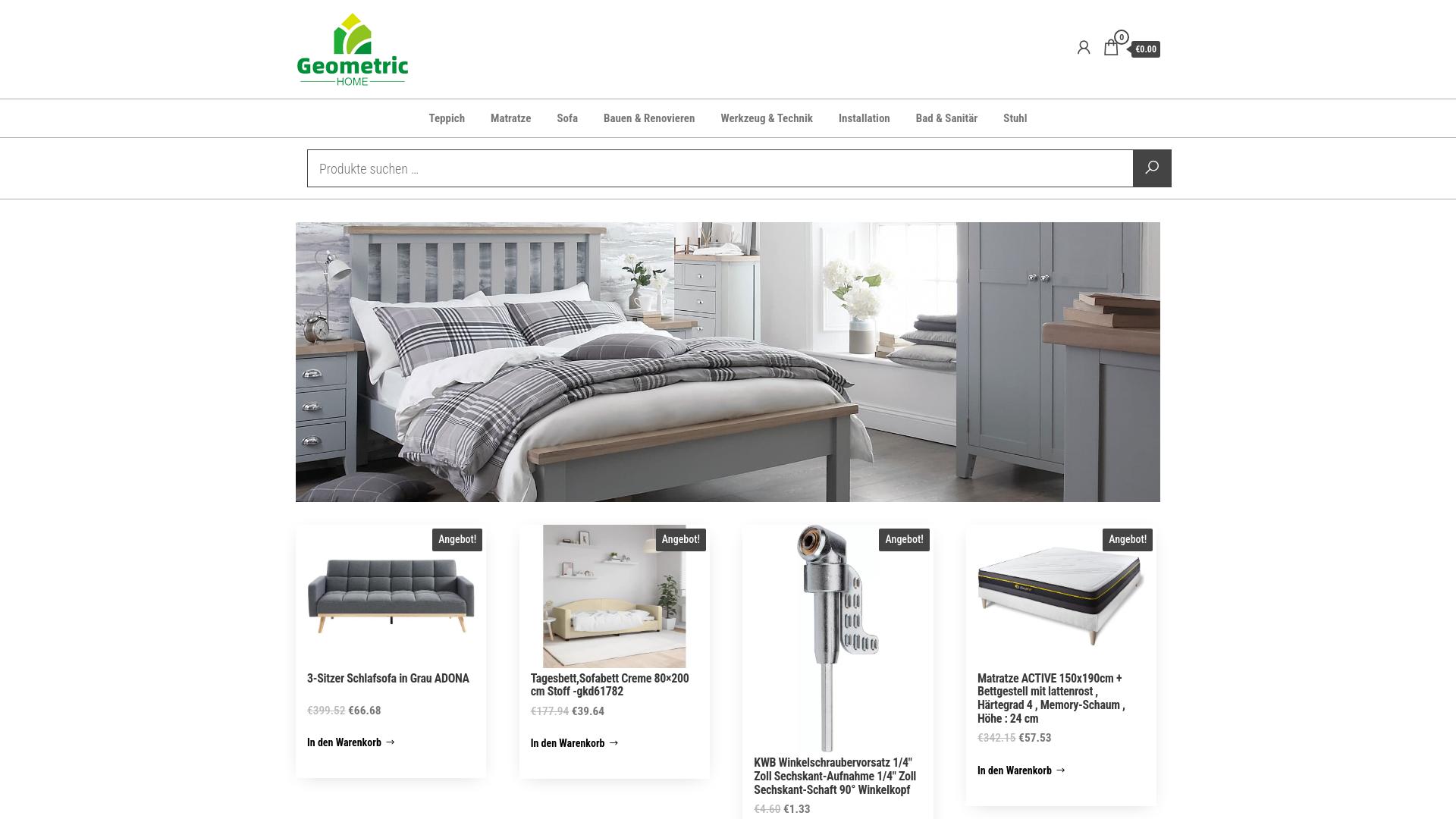 Screenshot geometrichome.com