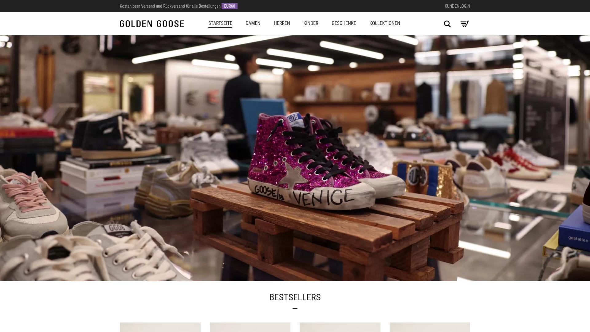 Screenshot goldengoosesale.de