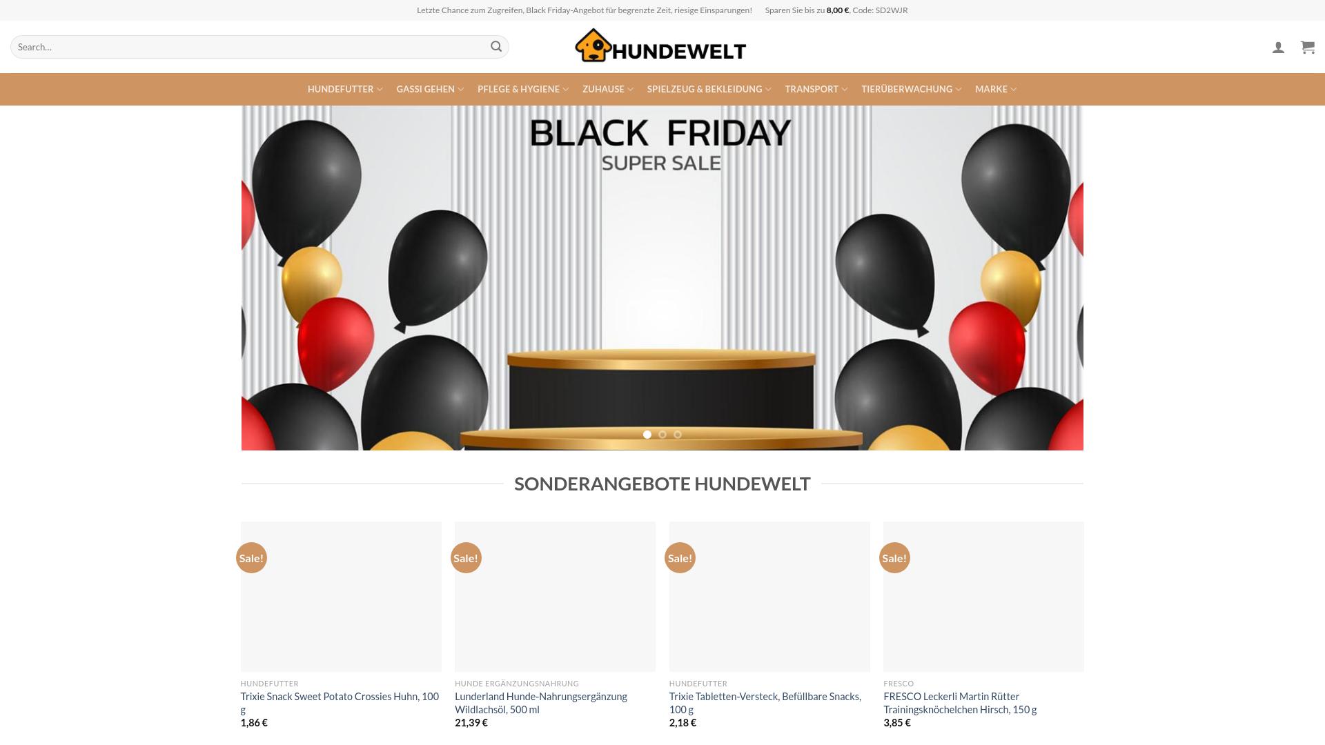 Screenshot hundeweltde.com