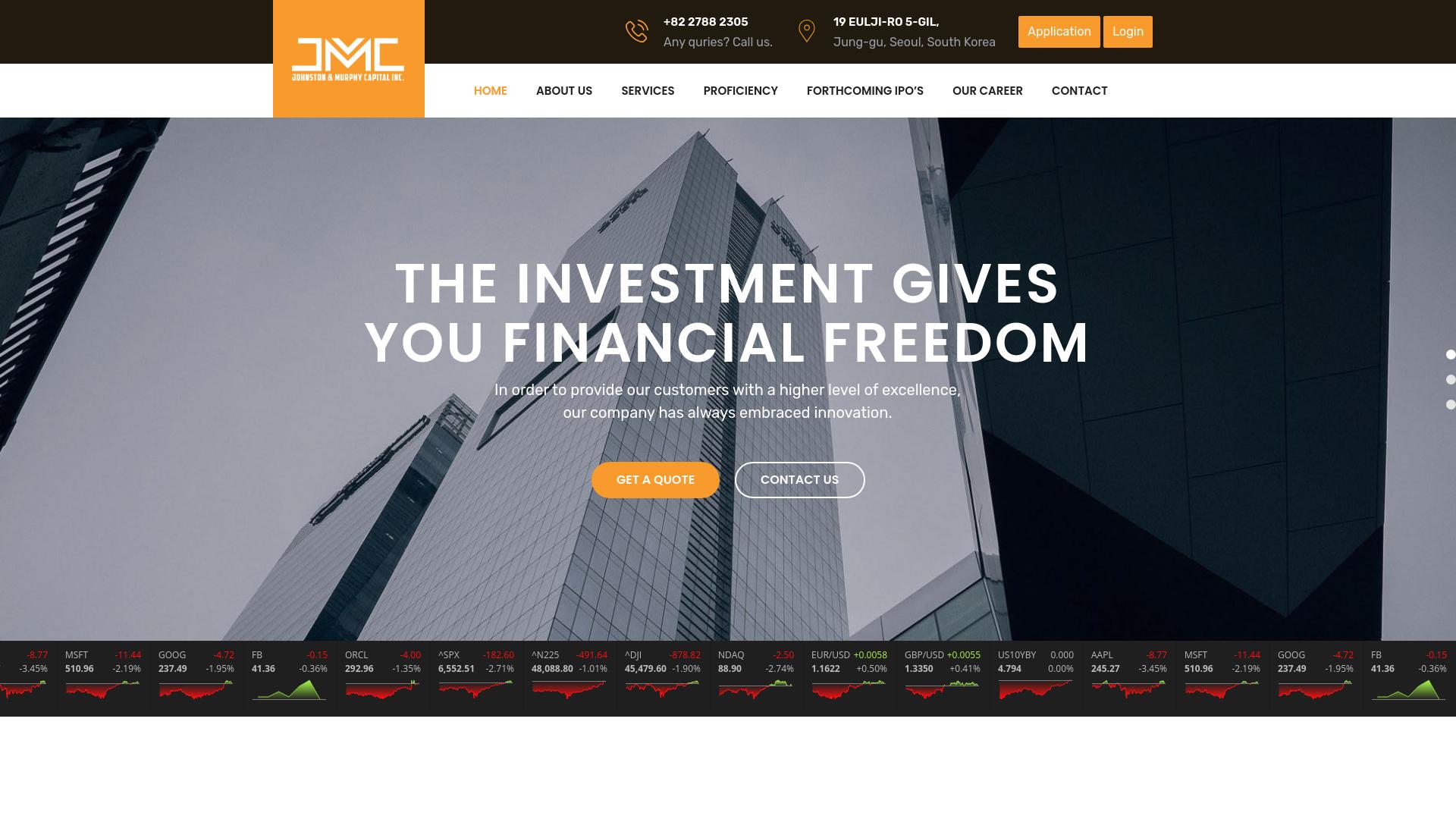 Screenshot johnstonmurphycapital.com